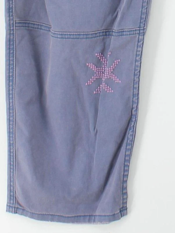 Anthropologie Women's Trousers UK 24 Blue Cotton with Elastane Cropped - Image 4