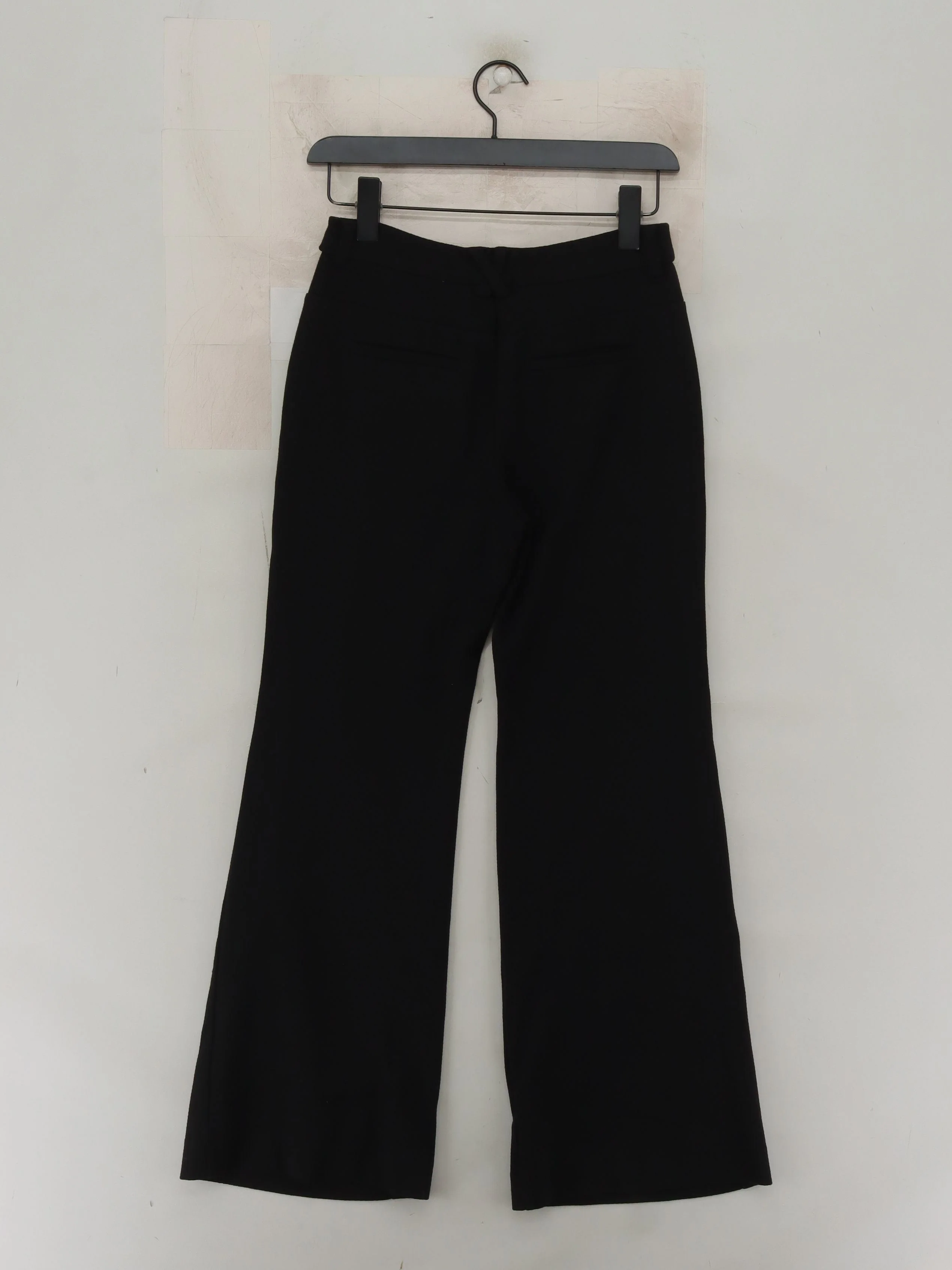 Anthropologie Women's Trousers UK 8 Black 100% Other Wide-Leg Chino - Image 2