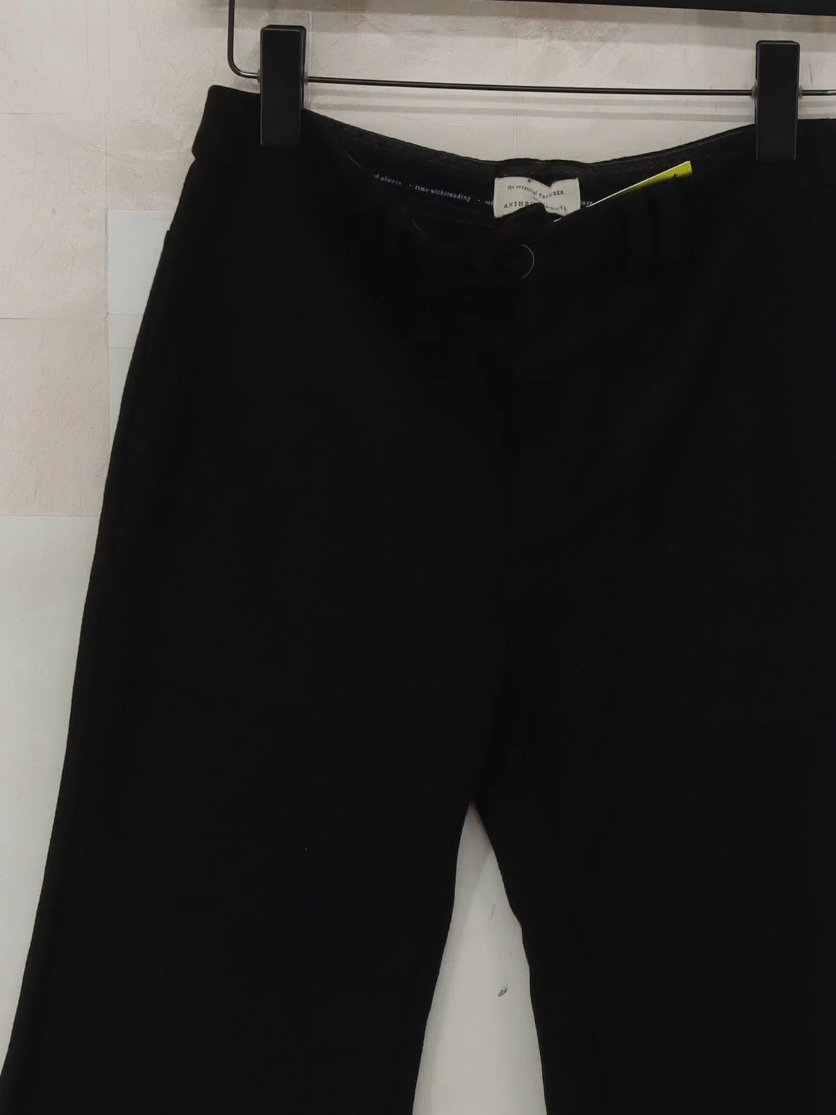 Anthropologie Women's Trousers UK 8 Black 100% Other Wide-Leg Chino - Image 3
