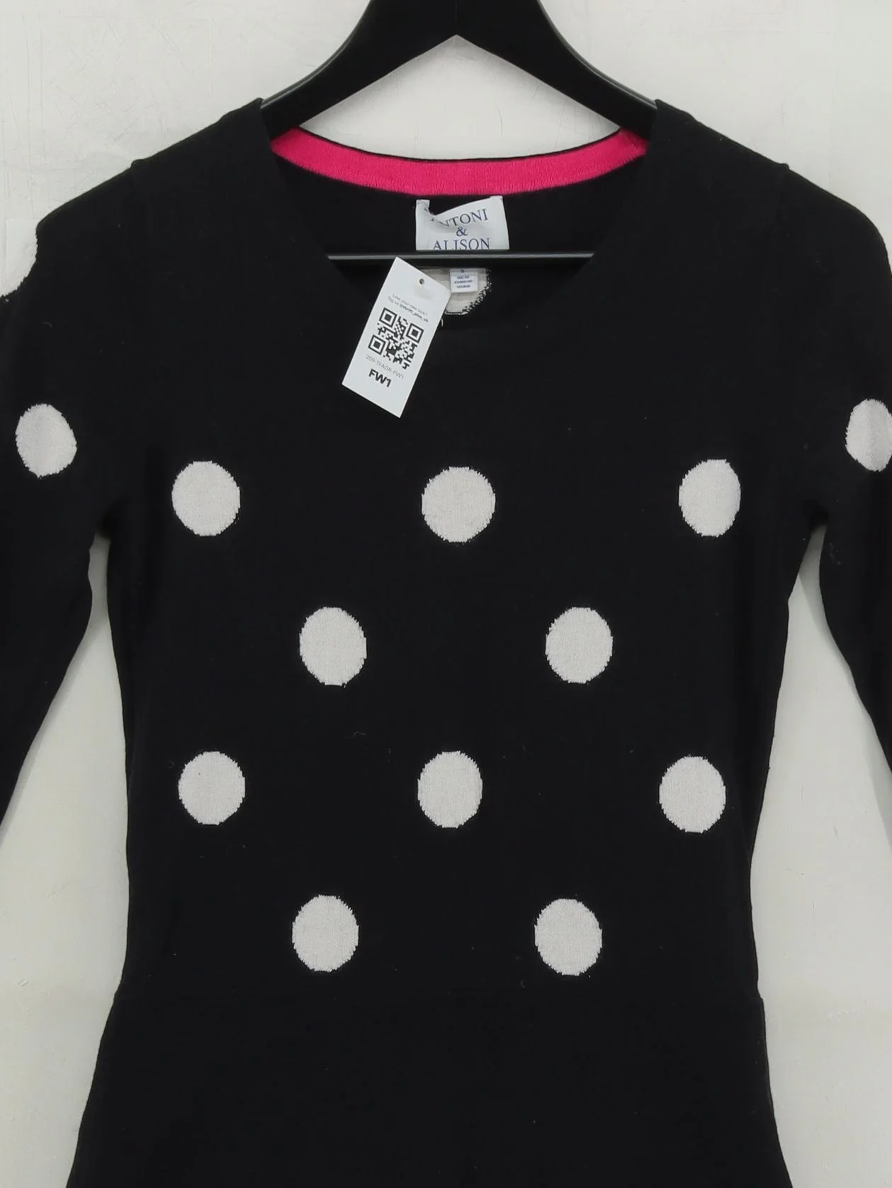 Antoni & Alison Skater Mini Dress UK10 in Black - Image 3