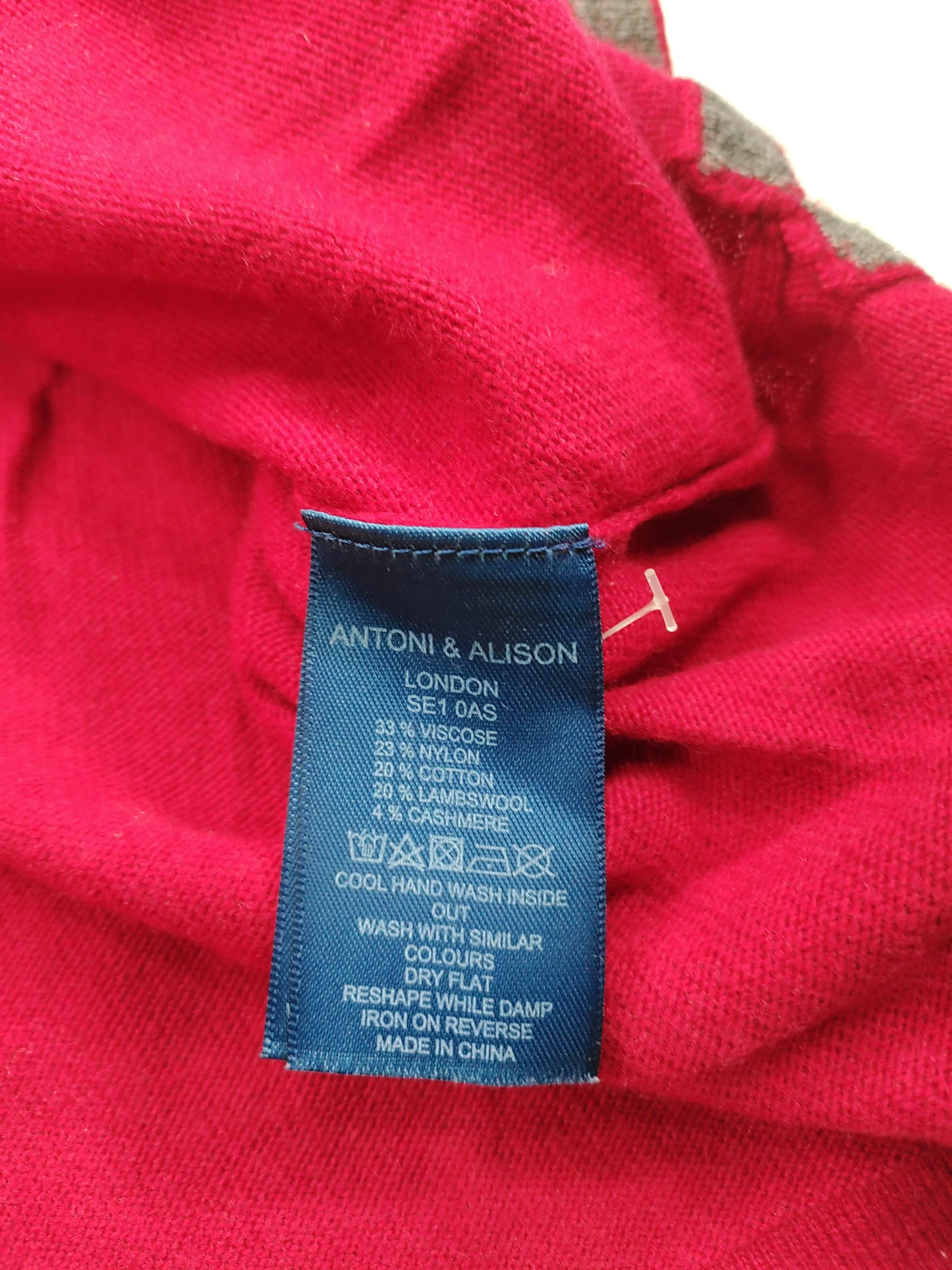 Antoni & Alison Women's Jumper S Red Viscose - Image 8