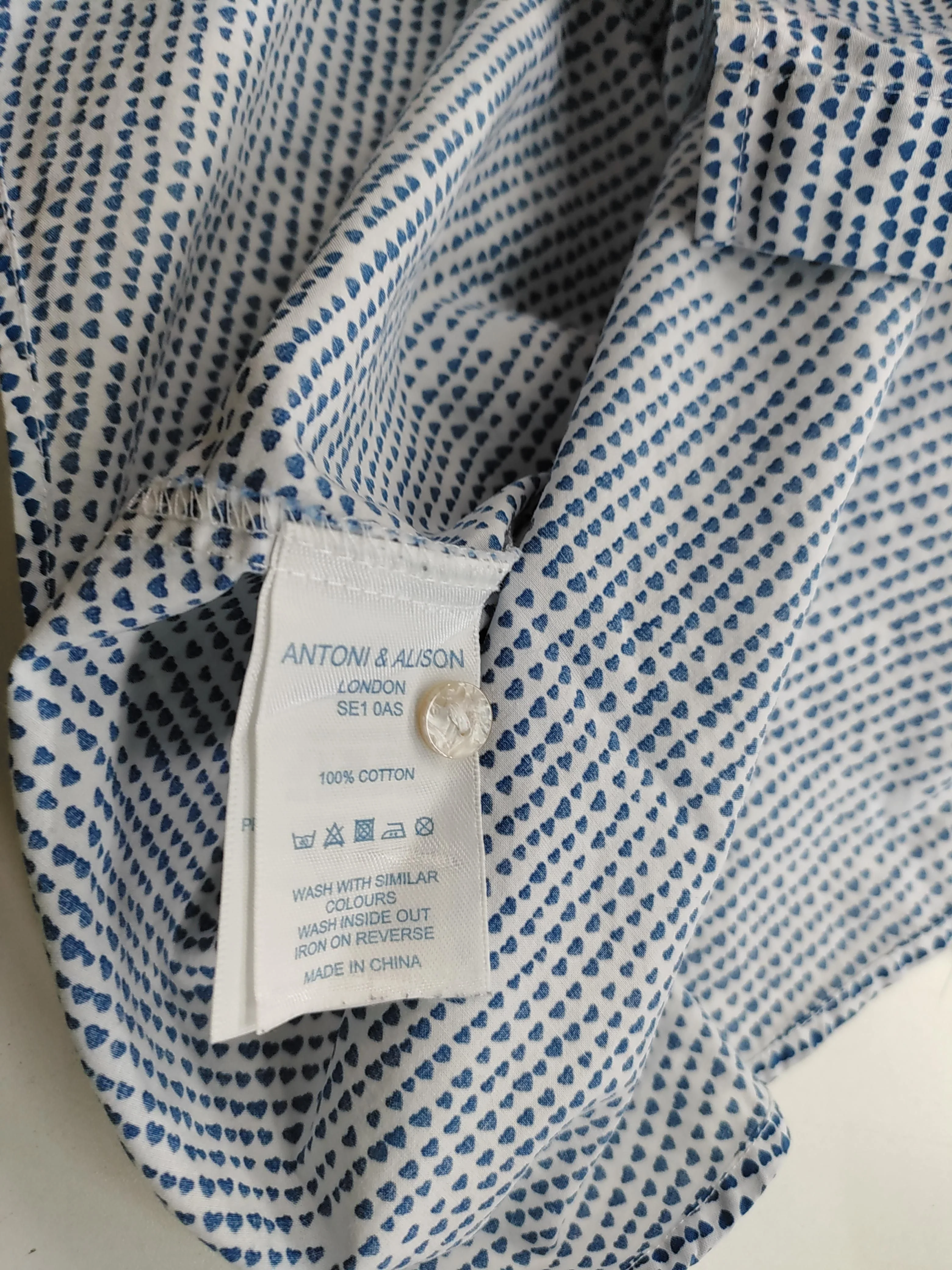 Antoni & Alison Women's Shirt L Blue 100% Cotton Basic - Image 6