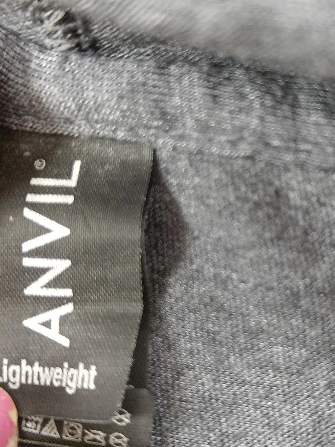 Anvil Men's Hoodie S Grey Graphic 100% Cotton Pullover - Image 5