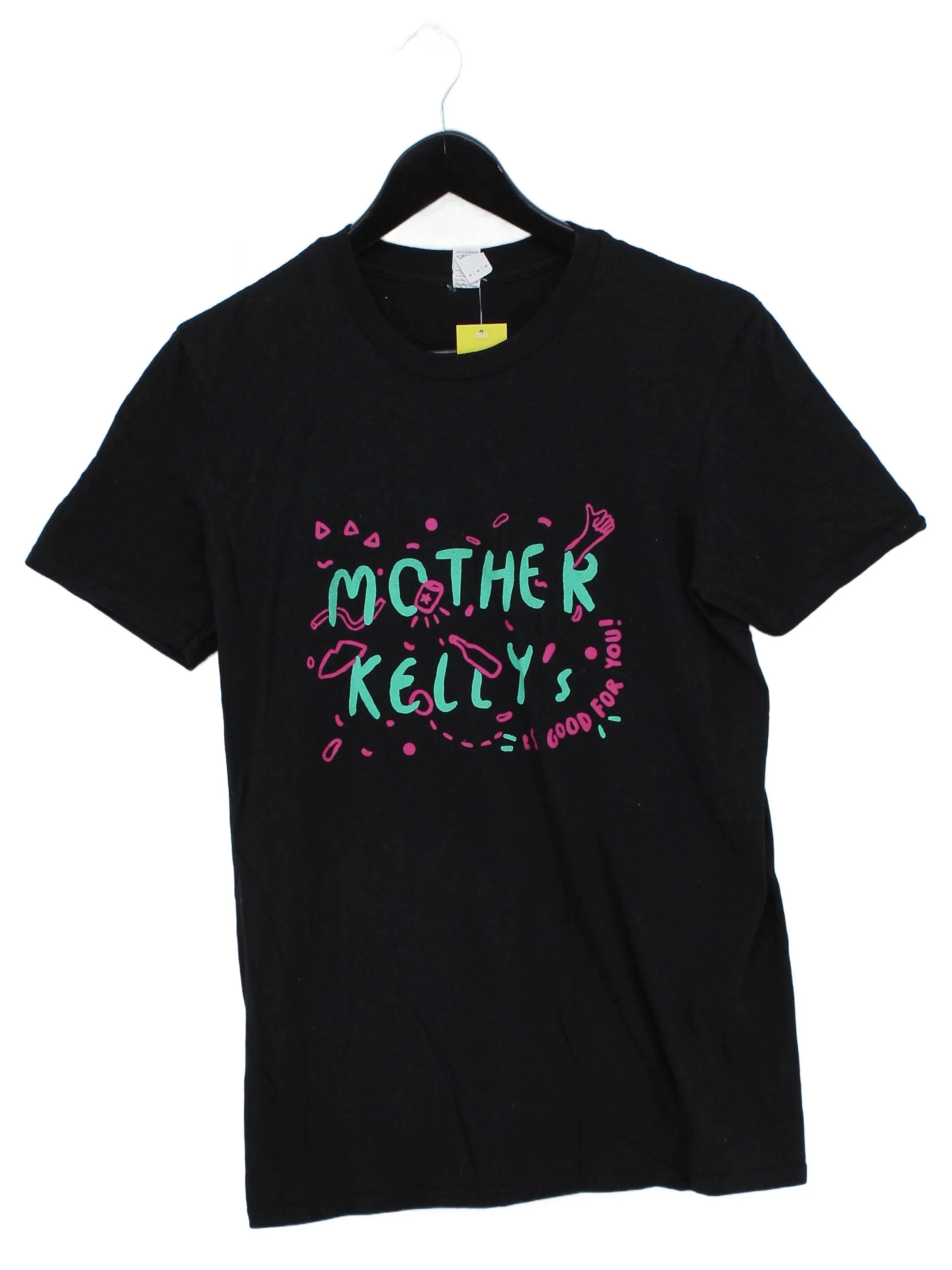 Anvil Men's T-Shirt M Black Graphic 100% Cotton Basic