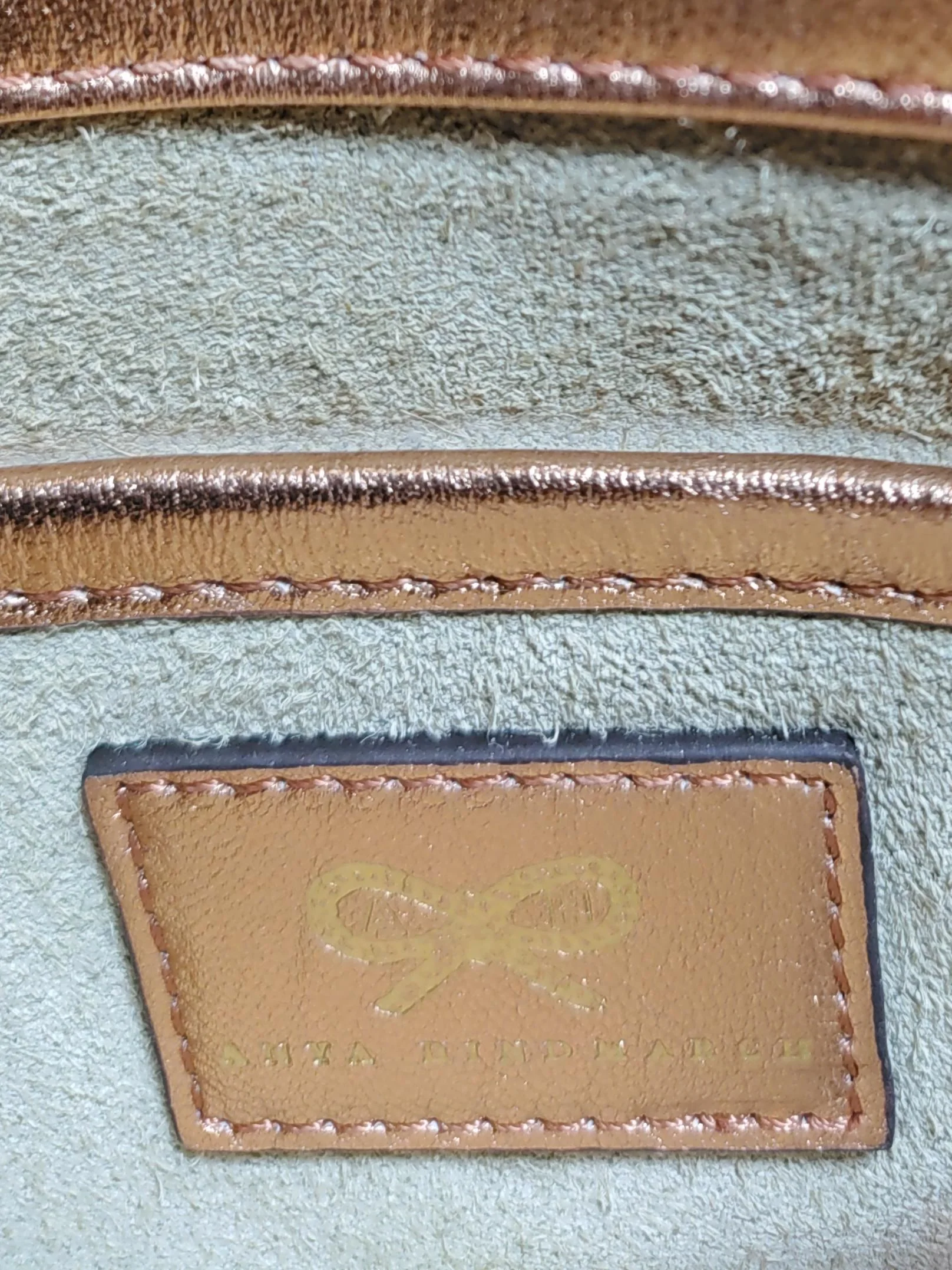 Anya Hindmarch Women's Bag Gold 100% Other Clutch - Image 5