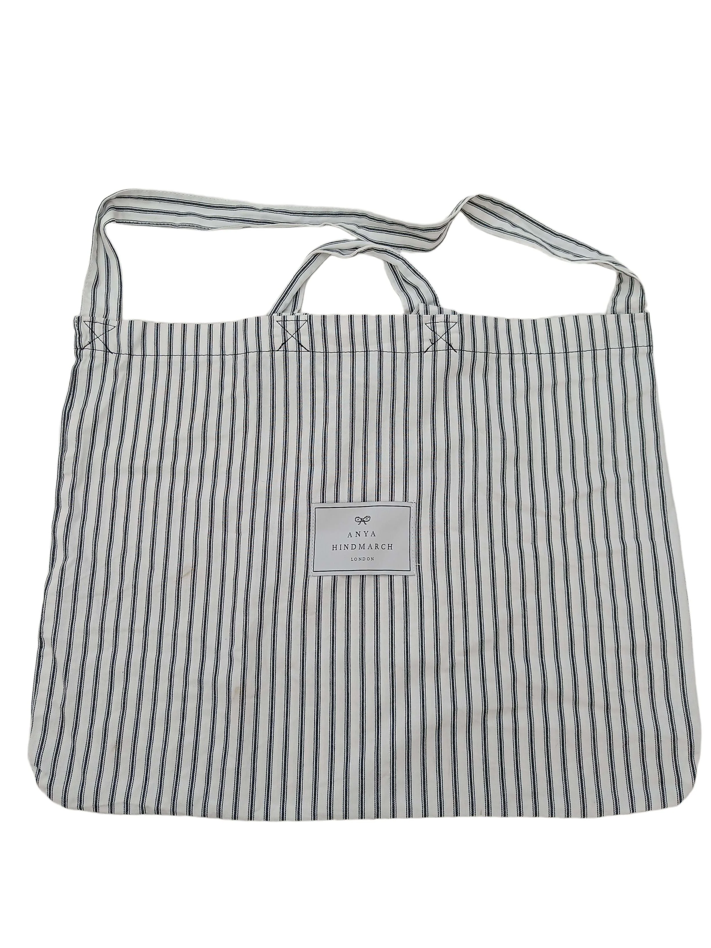 Anya Hindmarch Women's Bag White Striped 100% Other Tote