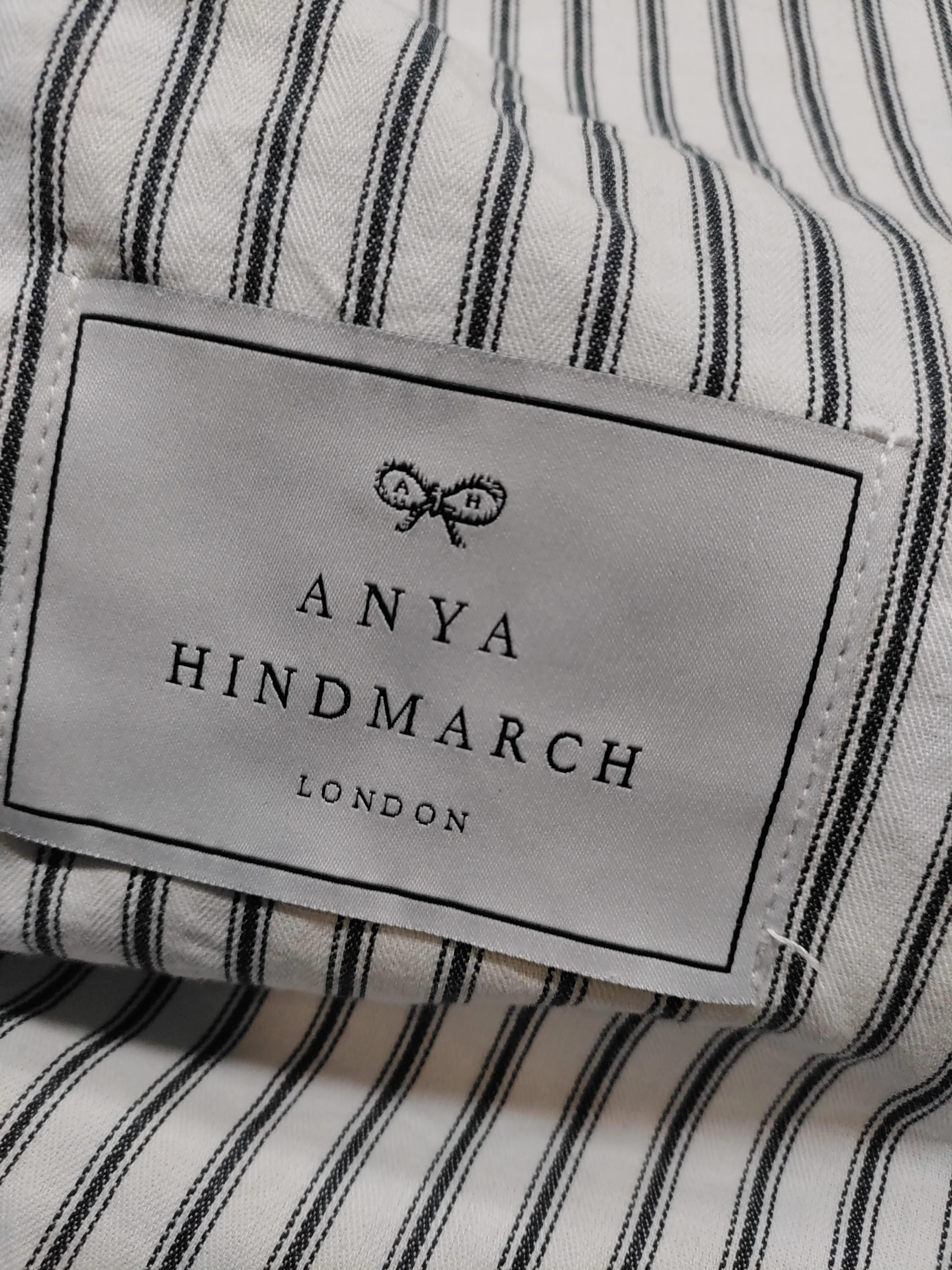 Anya Hindmarch Women's Bag White Striped 100% Other Tote - Image 6