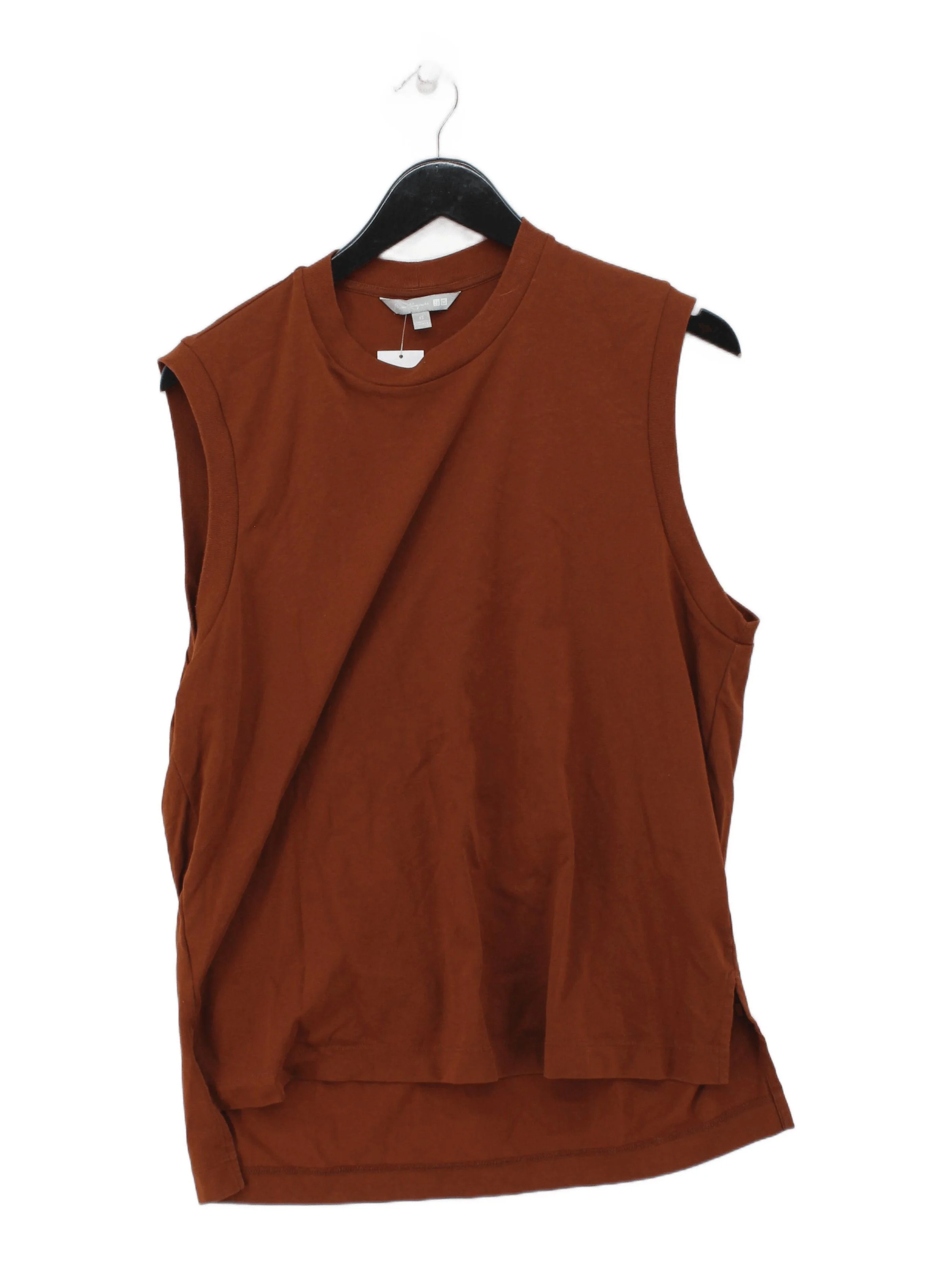 Anya Hindmarch X Uniqlo Women's T-Shirt UK 4 Brown 100% Cotton Basic