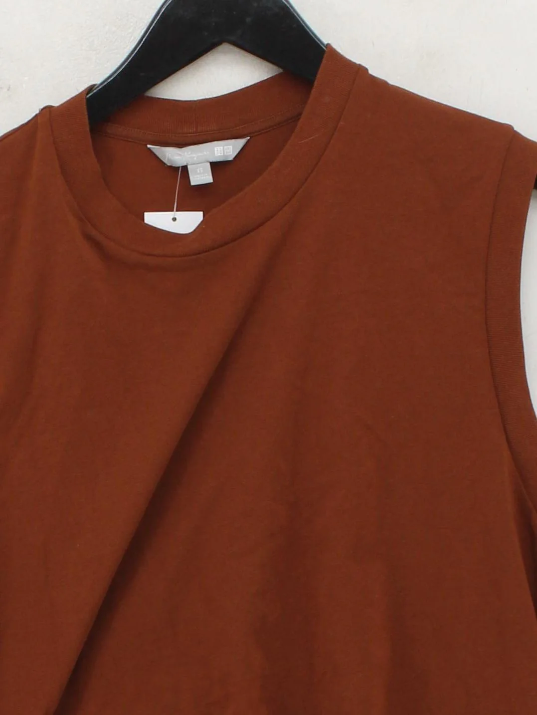 Anya Hindmarch X Uniqlo Women's T-Shirt UK 4 Brown 100% Cotton Basic - Image 3