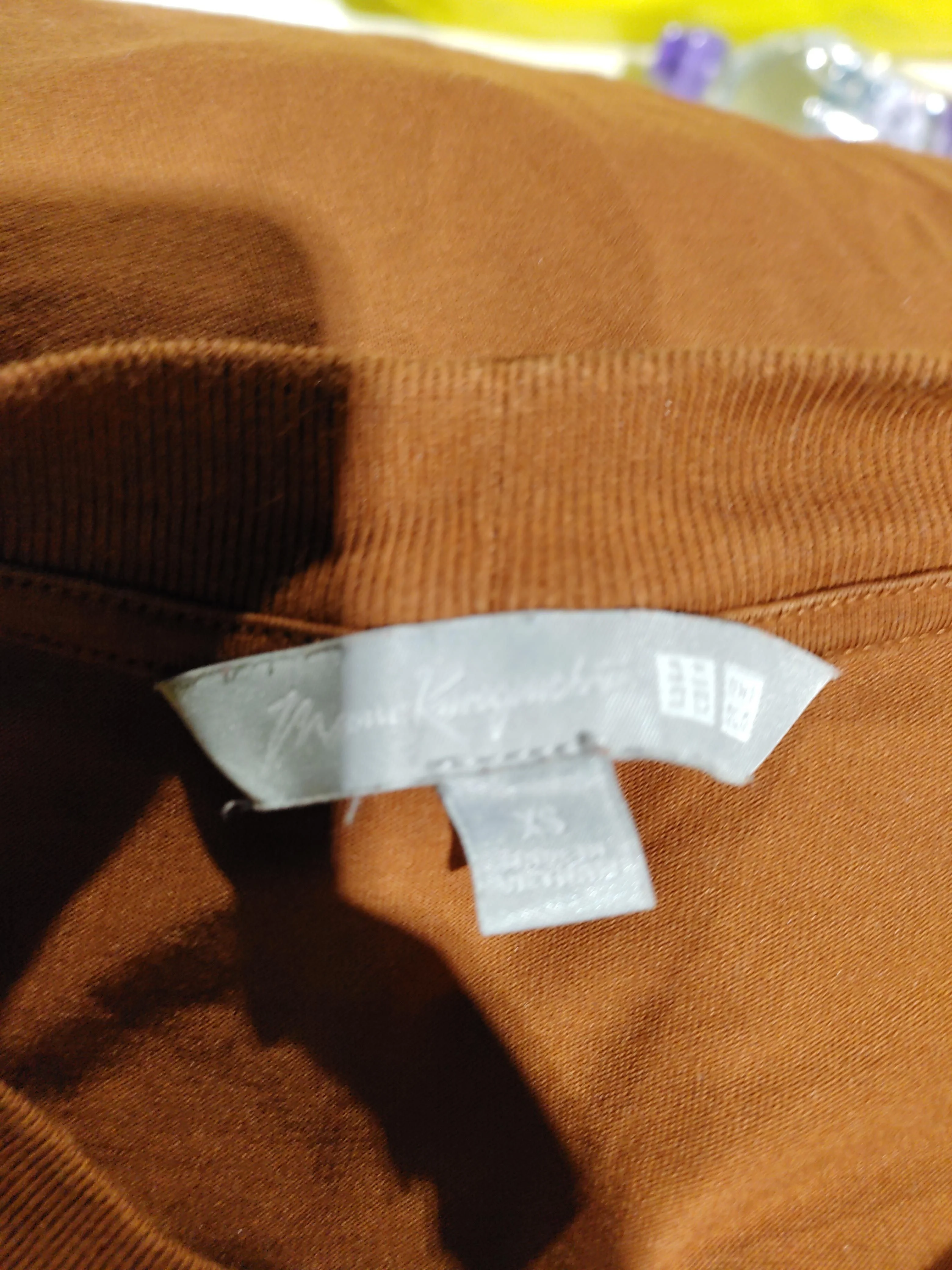 Anya Hindmarch X Uniqlo Women's T-Shirt UK 4 Brown 100% Cotton Basic - Image 5