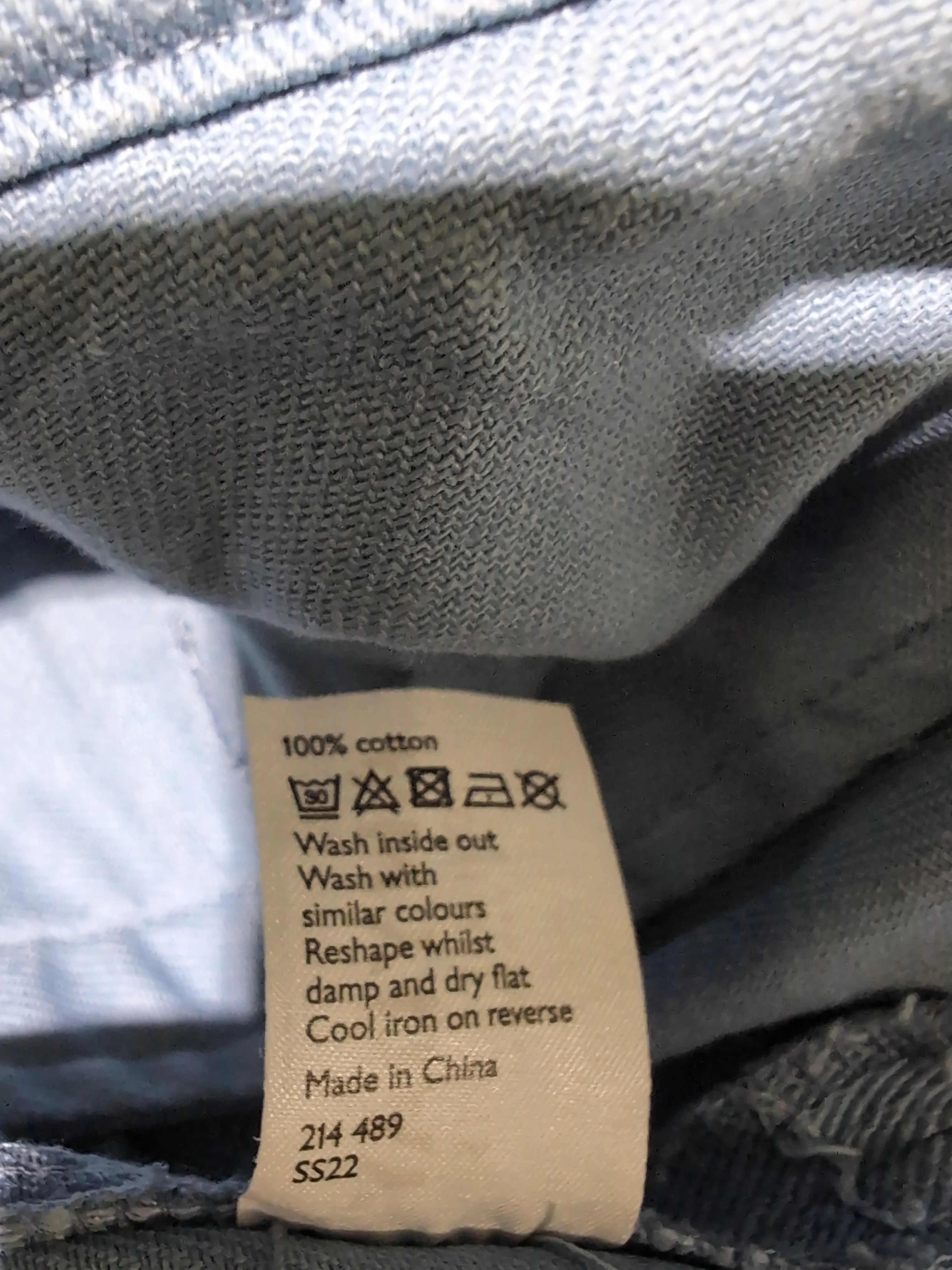 ANYDAY John Lewis Men's Shirt M Blue 100% Cotton Basic - Image 7