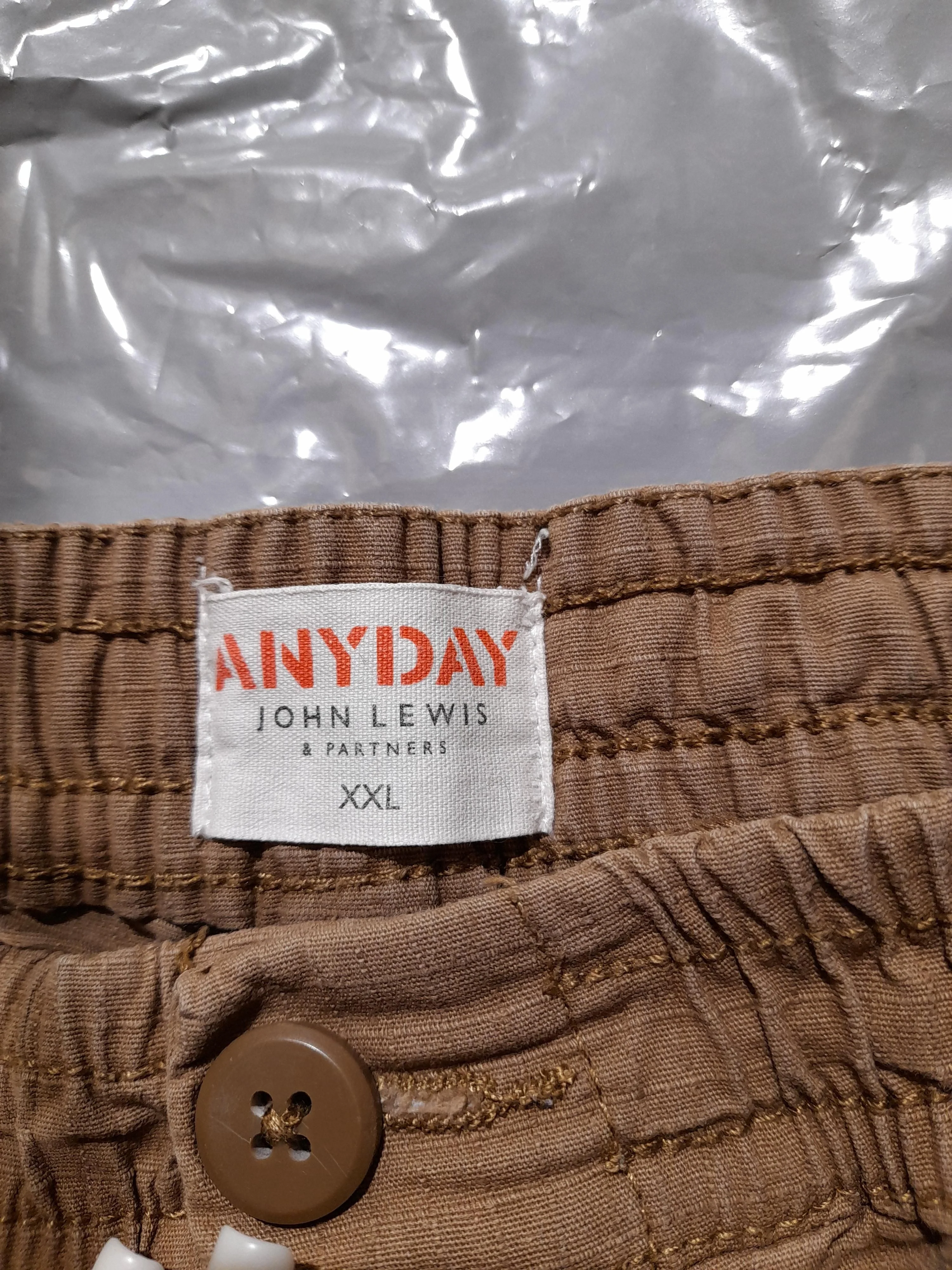 ANYDAY John Lewis Men's Shorts XXL Tan Cotton with Elastane Chino - Image 5