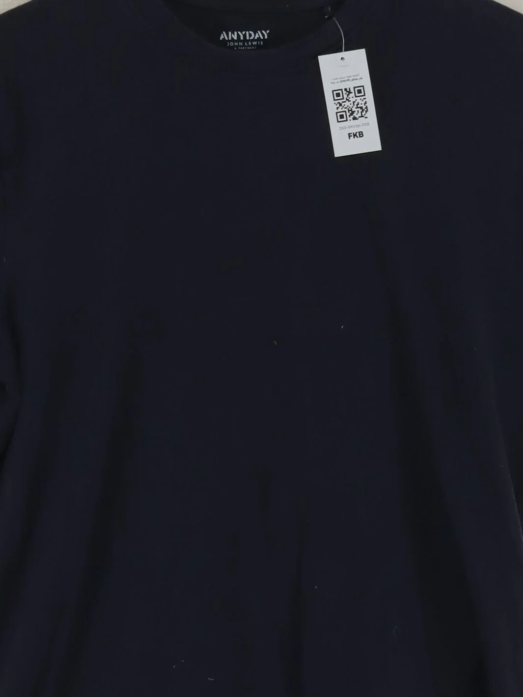 ANYDAY John Lewis Men's T-Shirt L Blue 100% Cotton Basic - Image 3