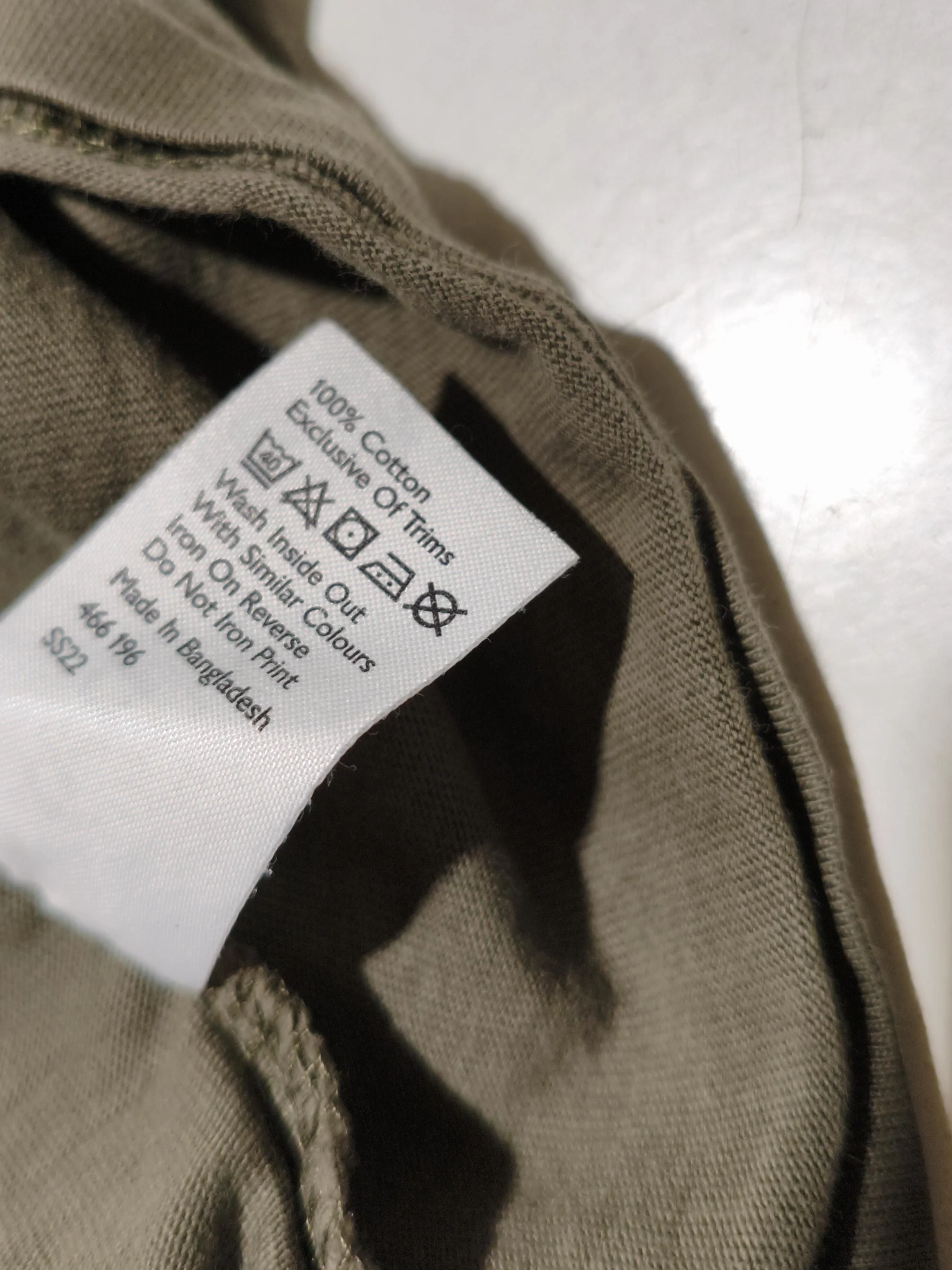 ANYDAY John Lewis Men's T-Shirt L Green 100% Cotton Basic - Image 6
