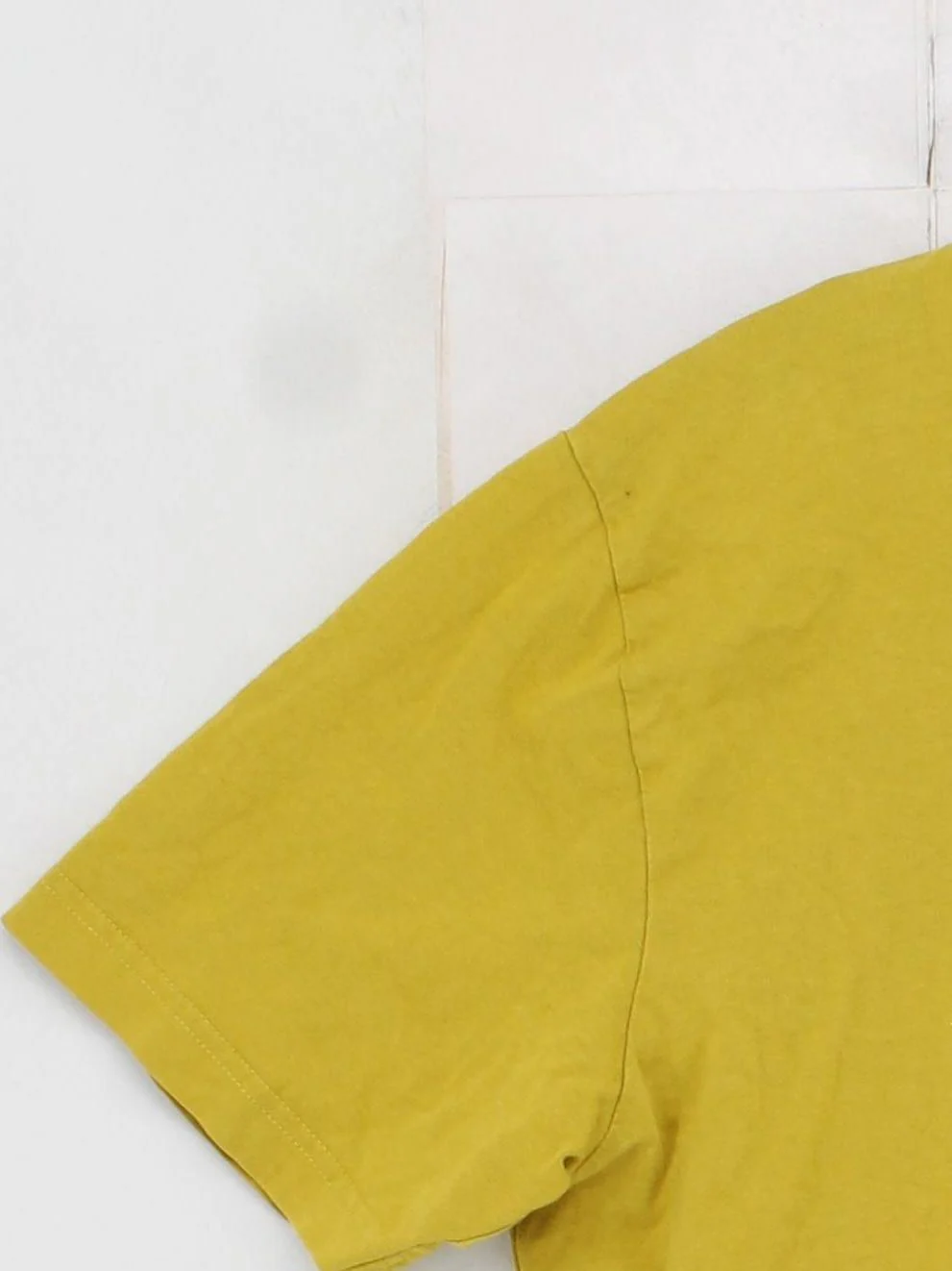 ANYDAY John Lewis Men's T-Shirt M Yellow 100% Cotton Basic - Image 4