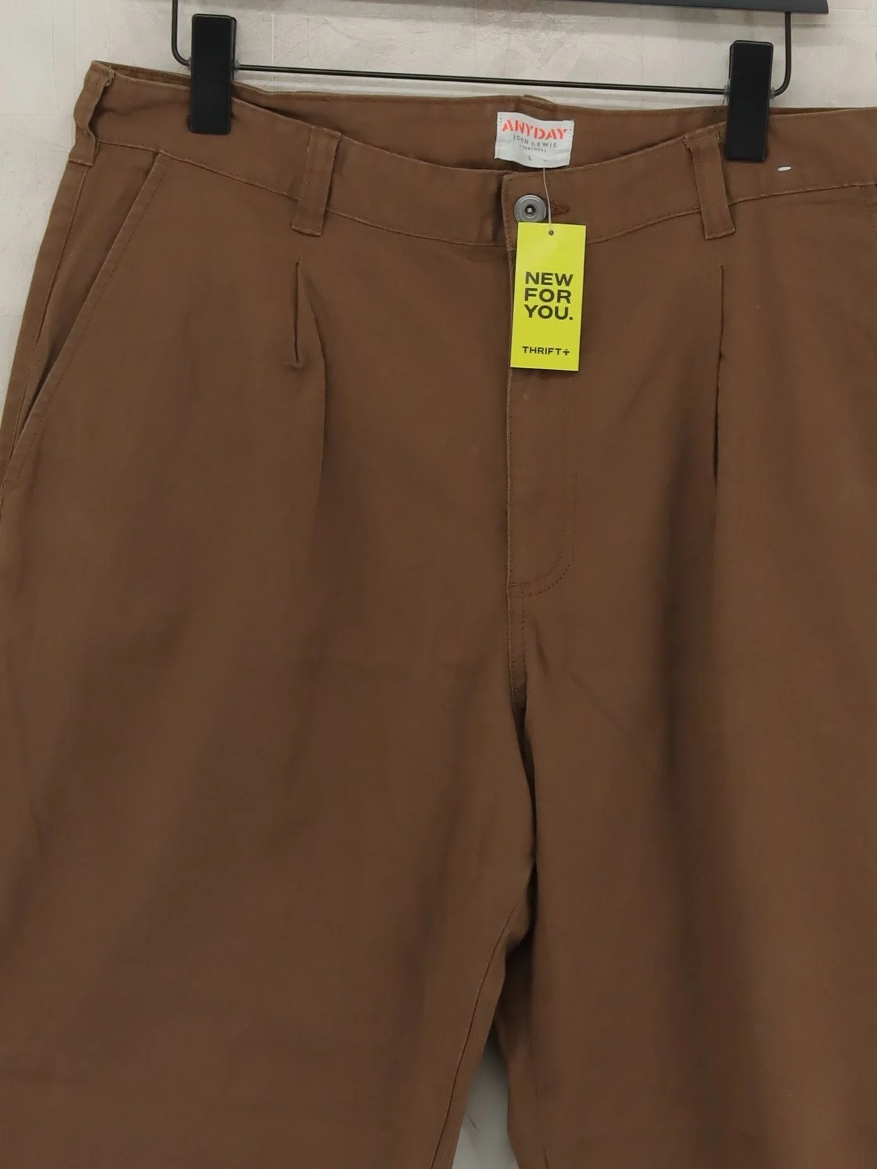 ANYDAY John Lewis Men's Trousers L Brown Cotton - Image 3