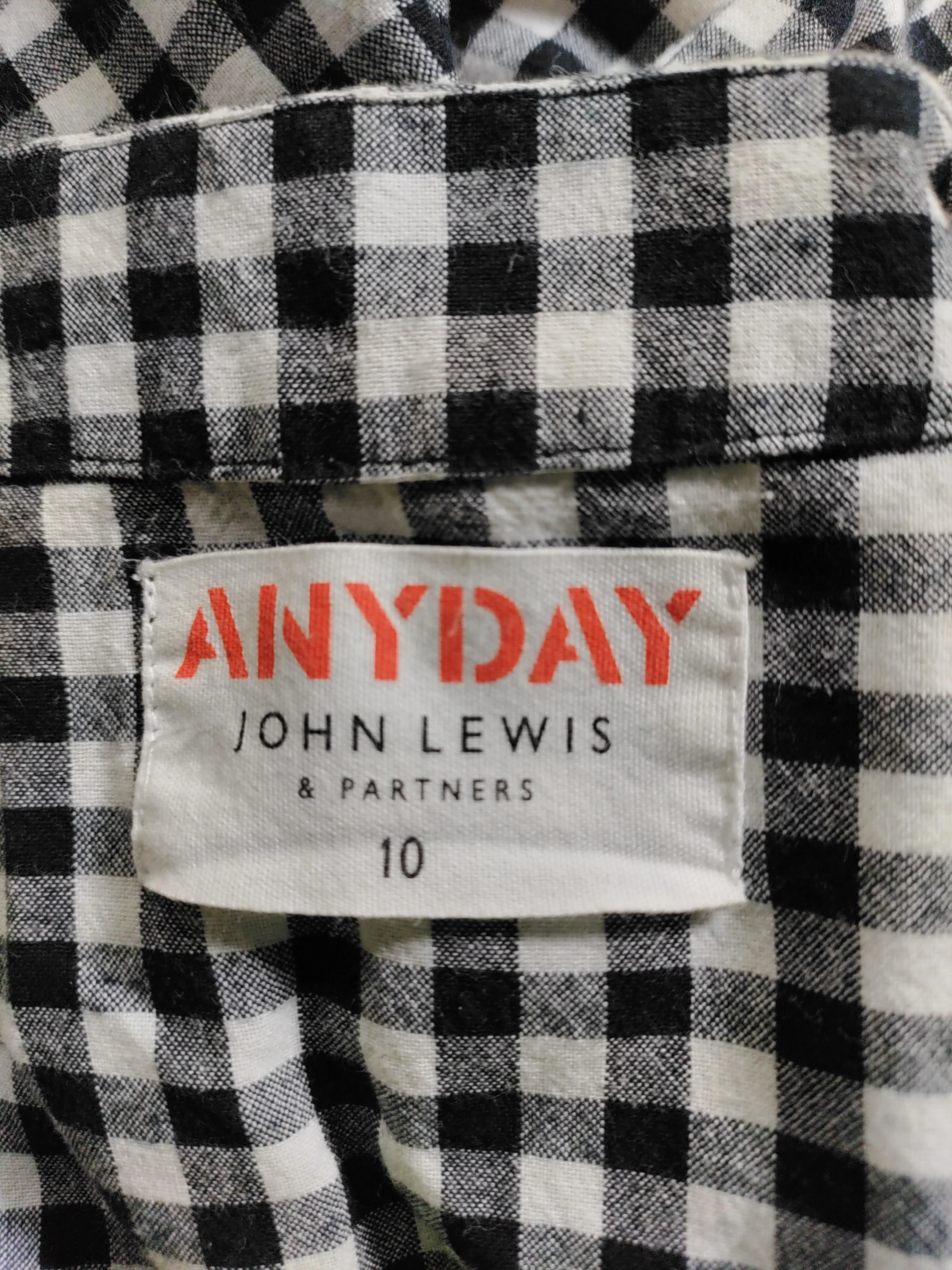 ANYDAY John Lewis Shirt Mini Dress UK10 in Black - Image 5