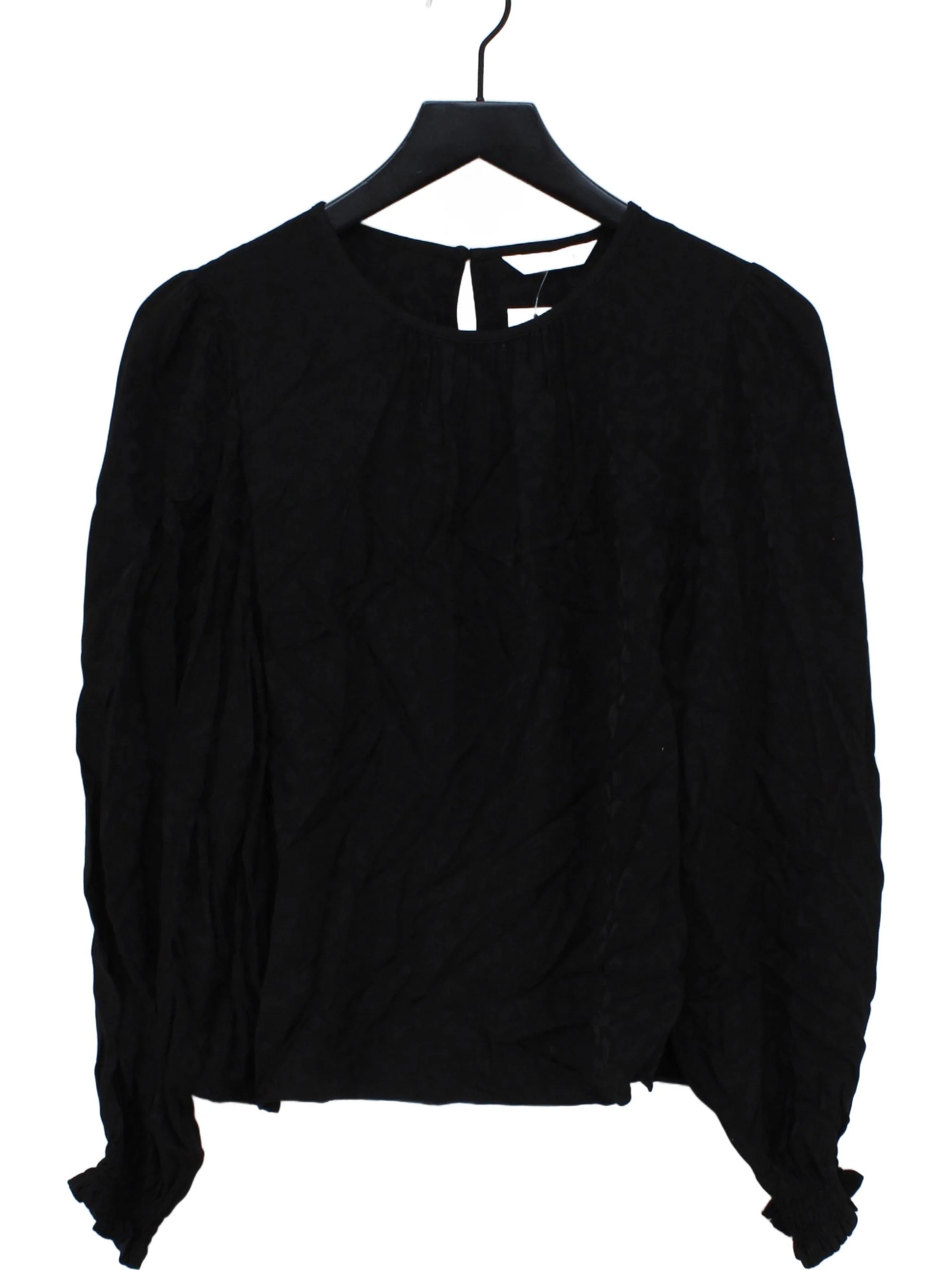 ANYDAY John Lewis Women's Blouse UK 10 Black 100% Viscose Basic