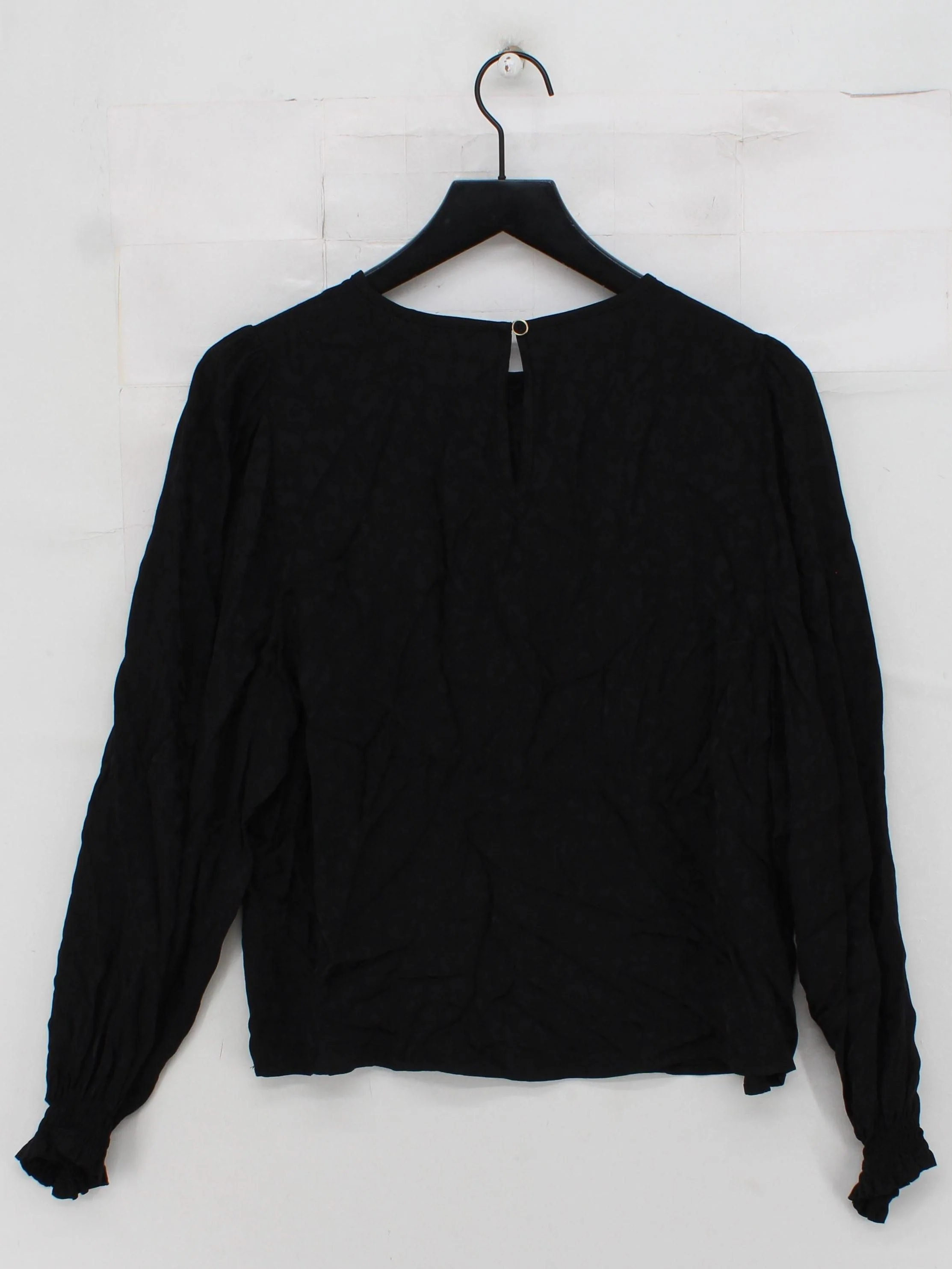 ANYDAY John Lewis Women's Blouse UK 10 Black 100% Viscose Basic - Image 2