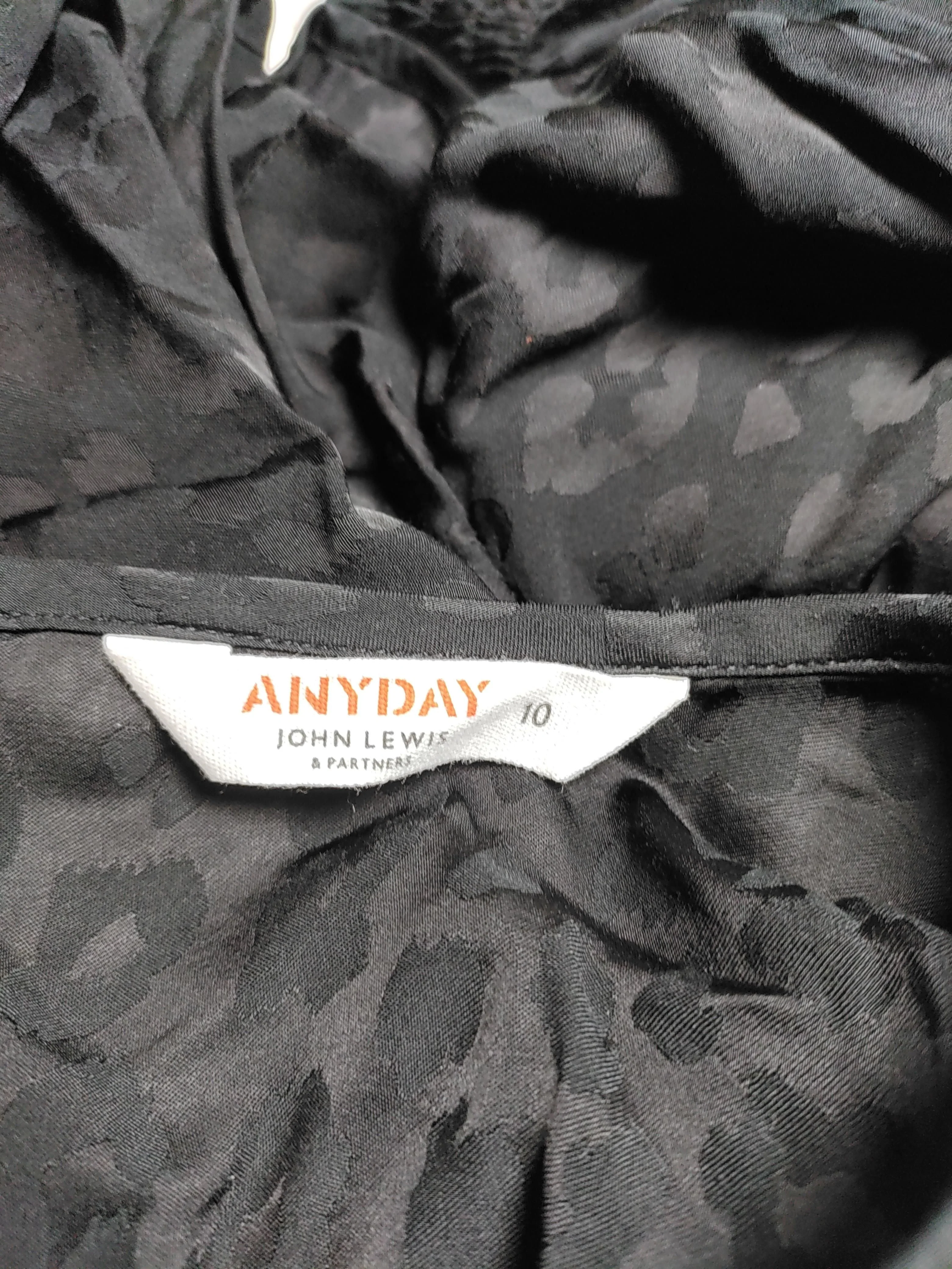 ANYDAY John Lewis Women's Blouse UK 10 Black 100% Viscose Basic - Image 5