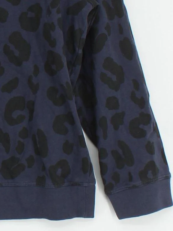 ANYDAY John Lewis Women's Hoodie UK 10 Blue Animal Print 100% Cotton Pullover - Image 4