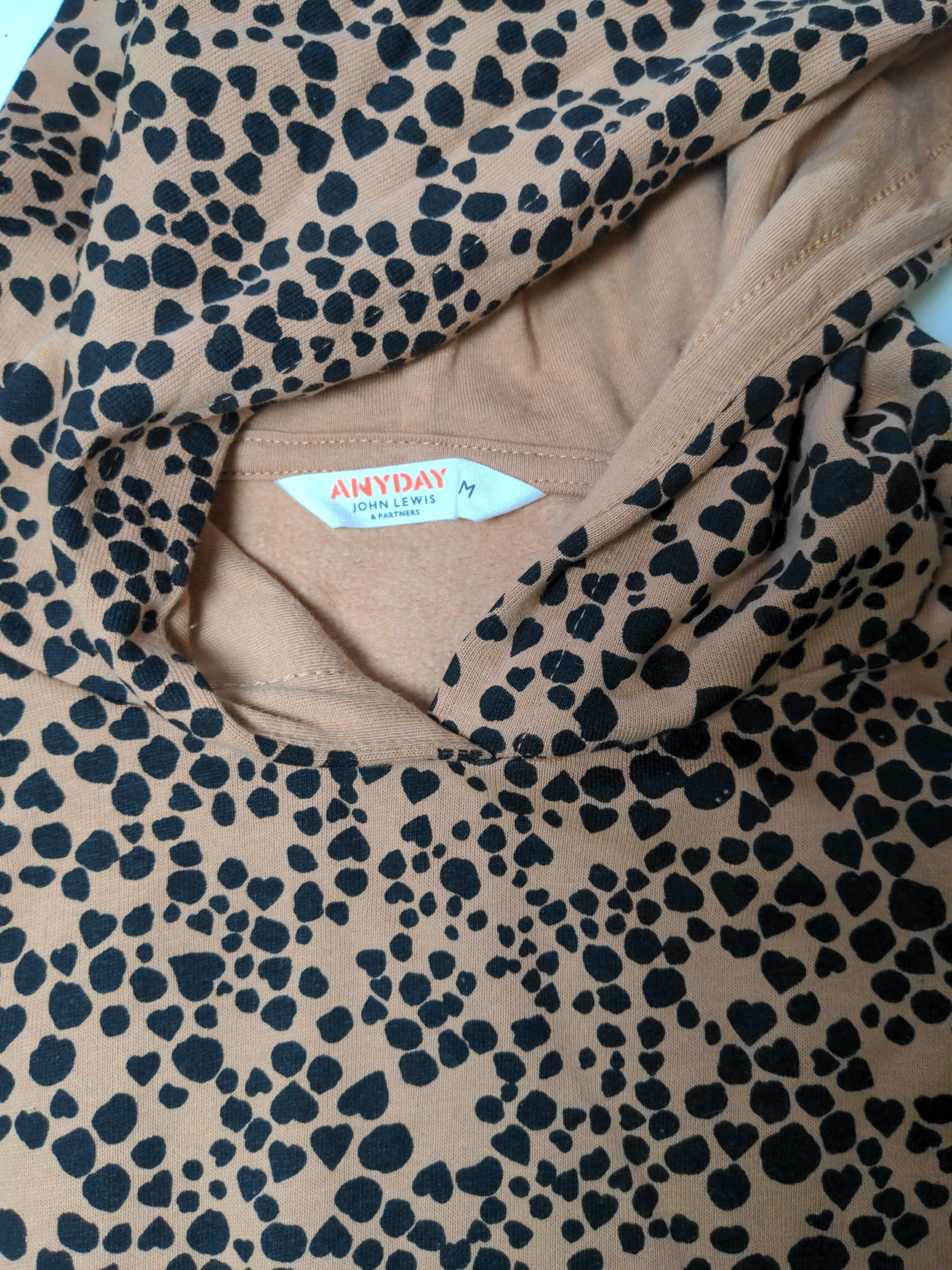 ANYDAY John Lewis Women's Hoodie UK 10 Brown Animal Print 100% Other Pullover - Image 6