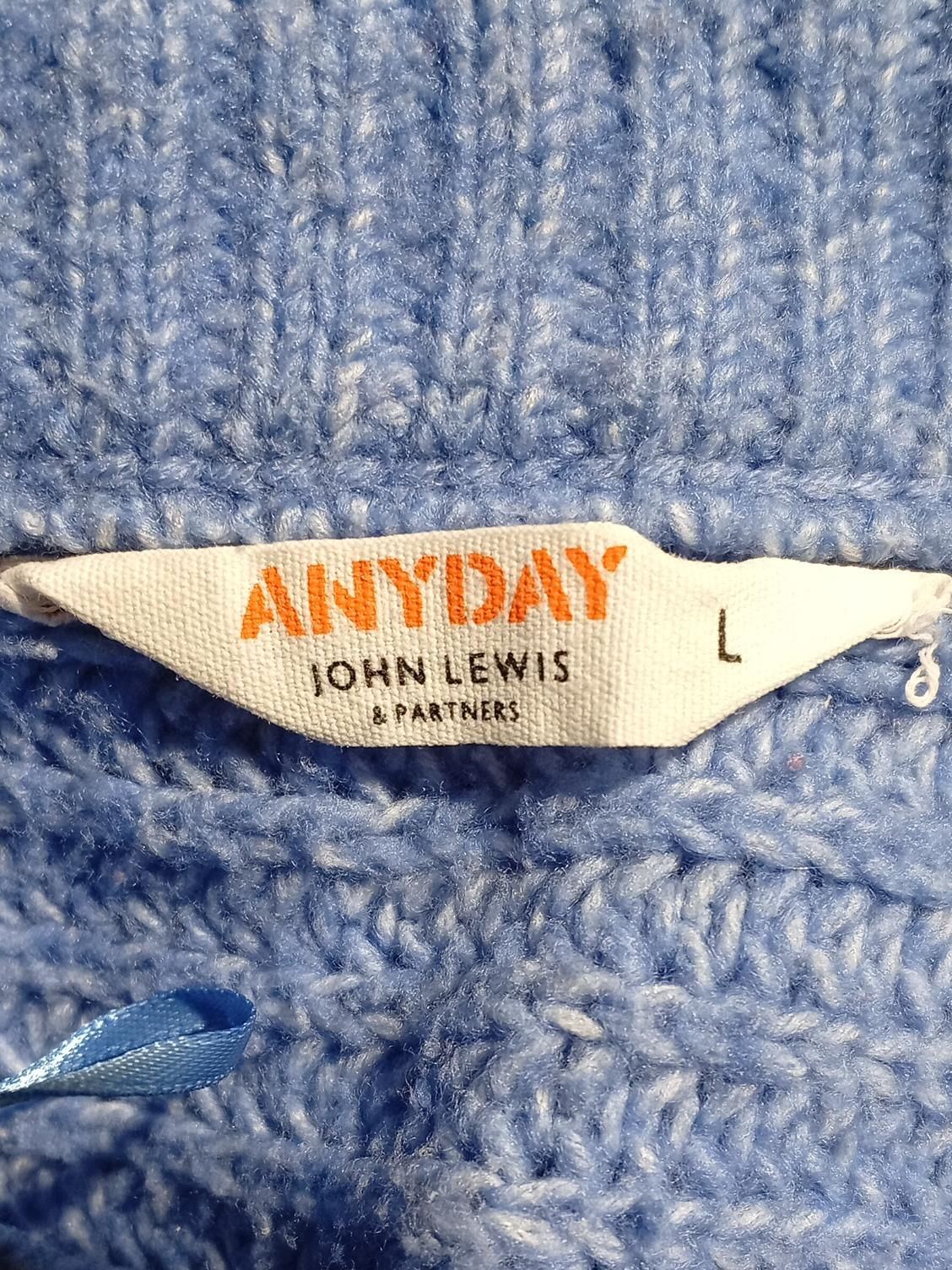 ANYDAY John Lewis Women's Jumper L Blue Polyester with Acrylic Pullover - Image 6