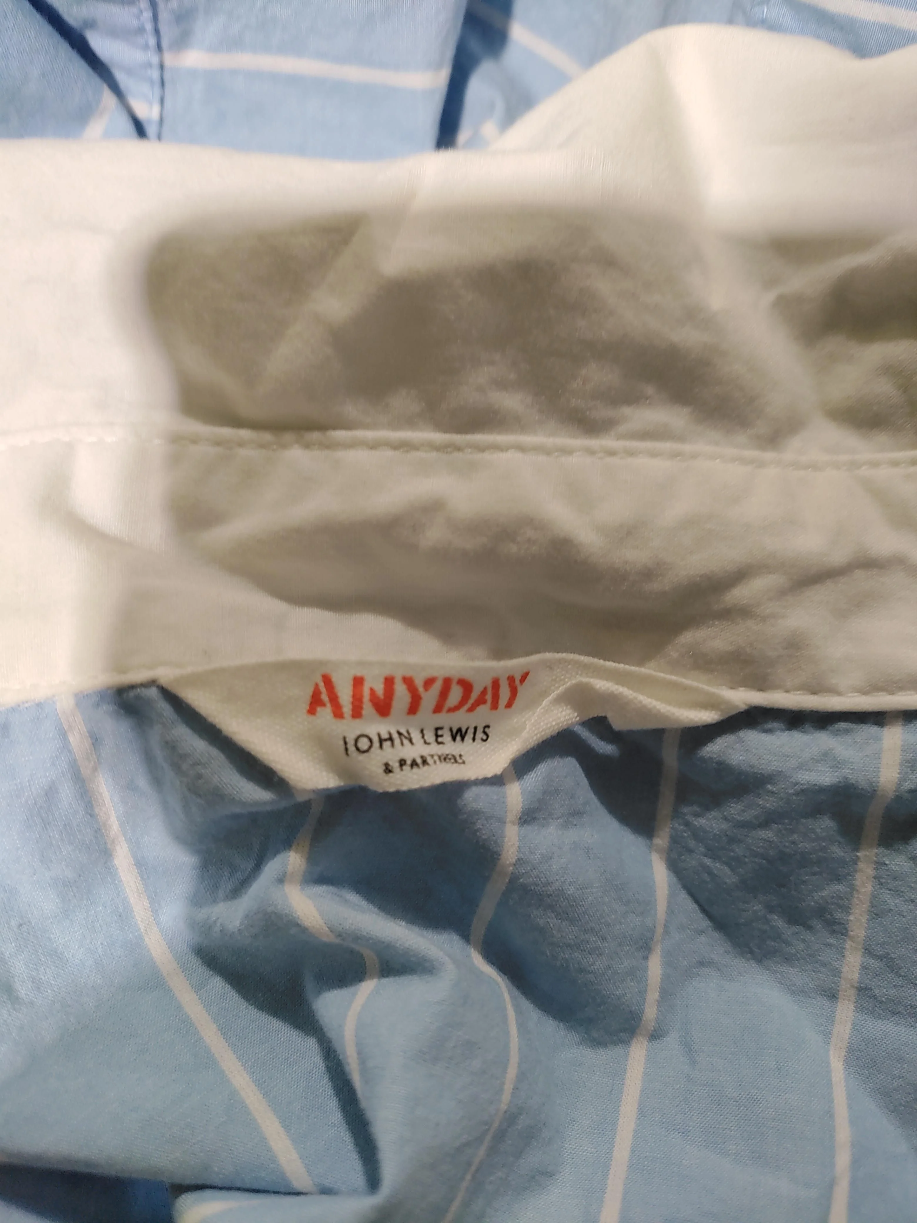 ANYDAY John Lewis Women's Shirt UK 6 Blue 100% Cotton Basic - Image 7