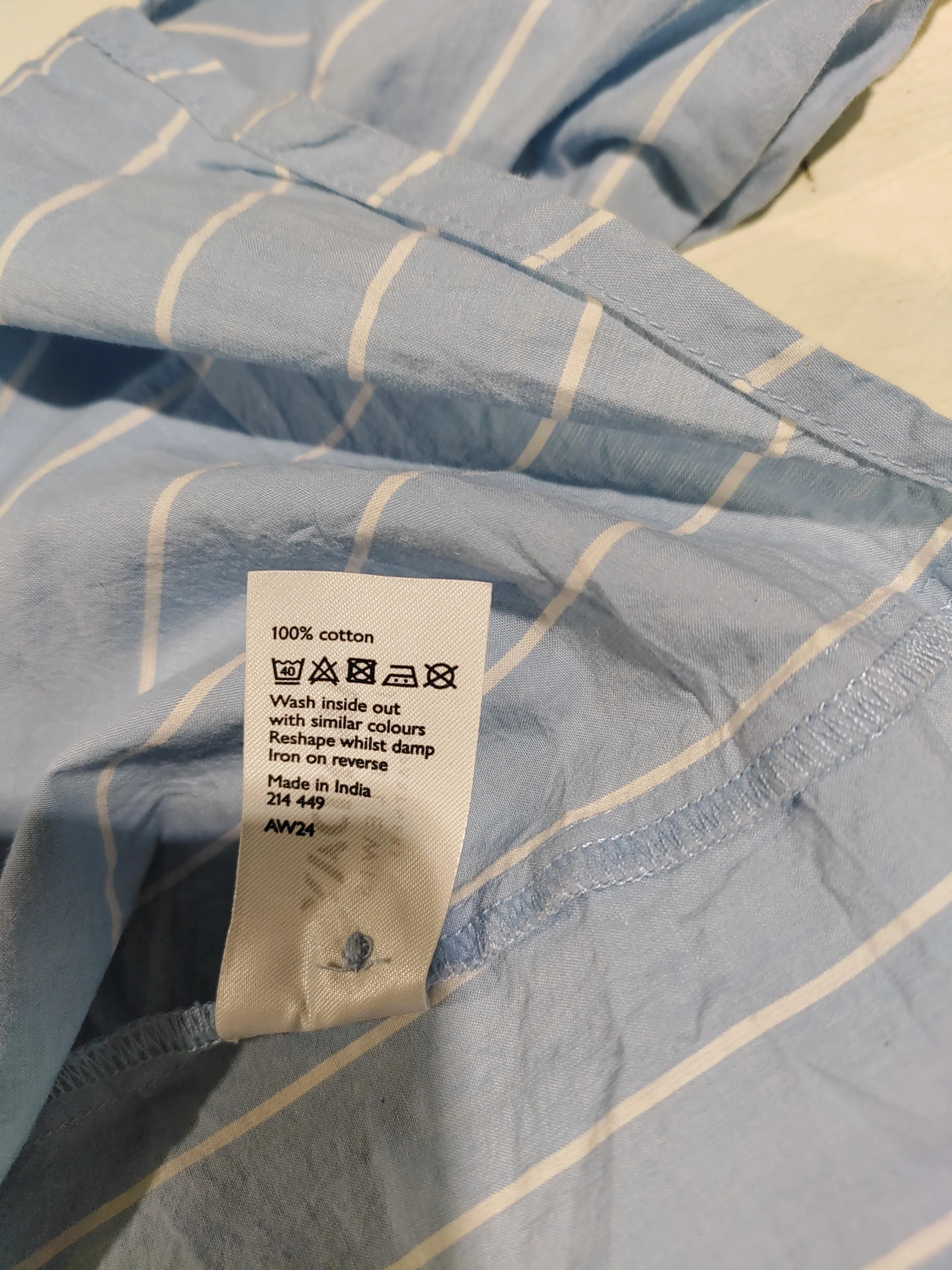 ANYDAY John Lewis Women's Shirt UK 6 Blue 100% Cotton Basic - Image 8