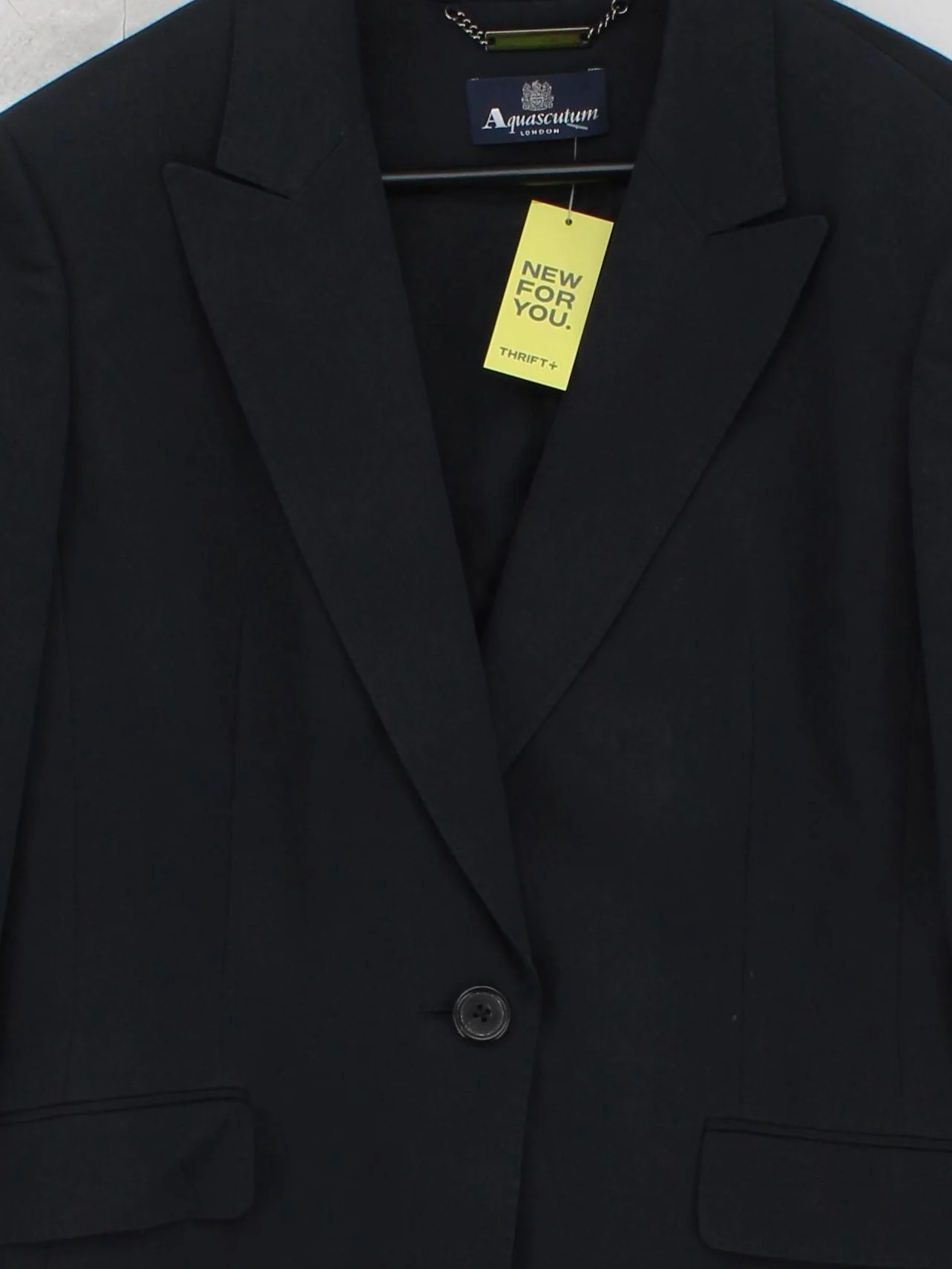 Aquascutum Women's Blazer UK 16 Black Cotton - Image 3