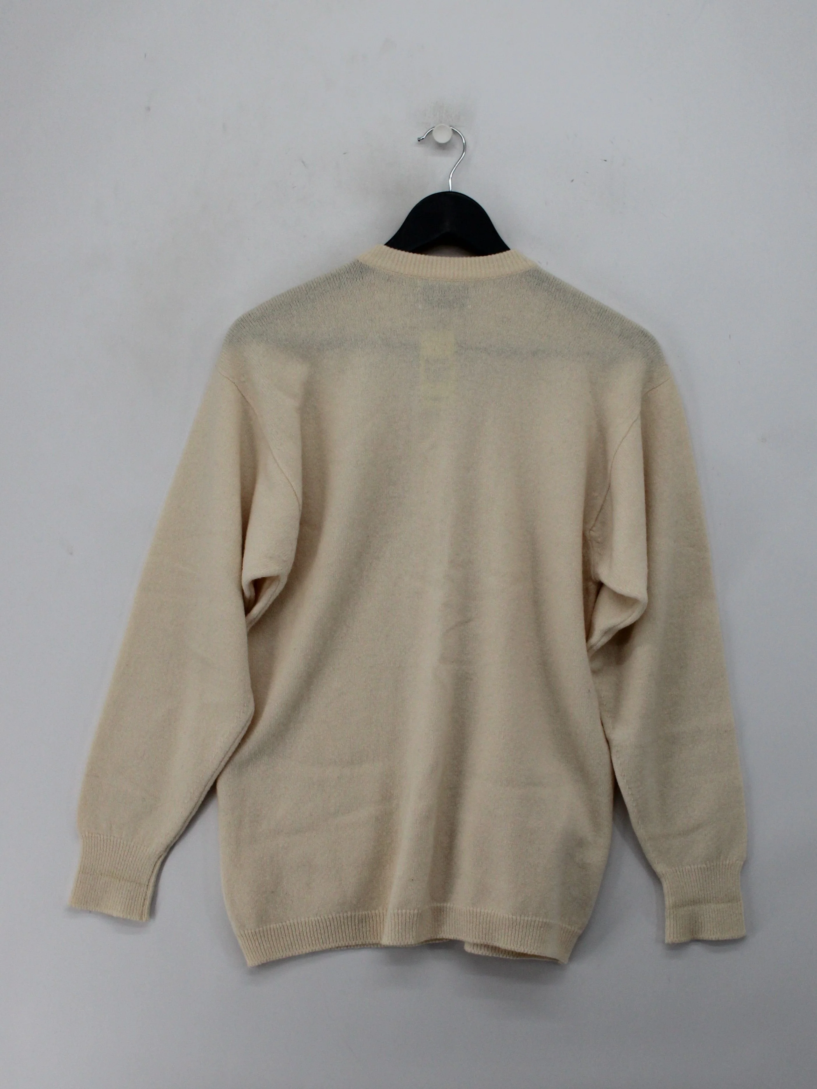 Aquascutum Women's Cardigan UK 10 Cream 100% Wool Round Neck Cardigan - Image 2