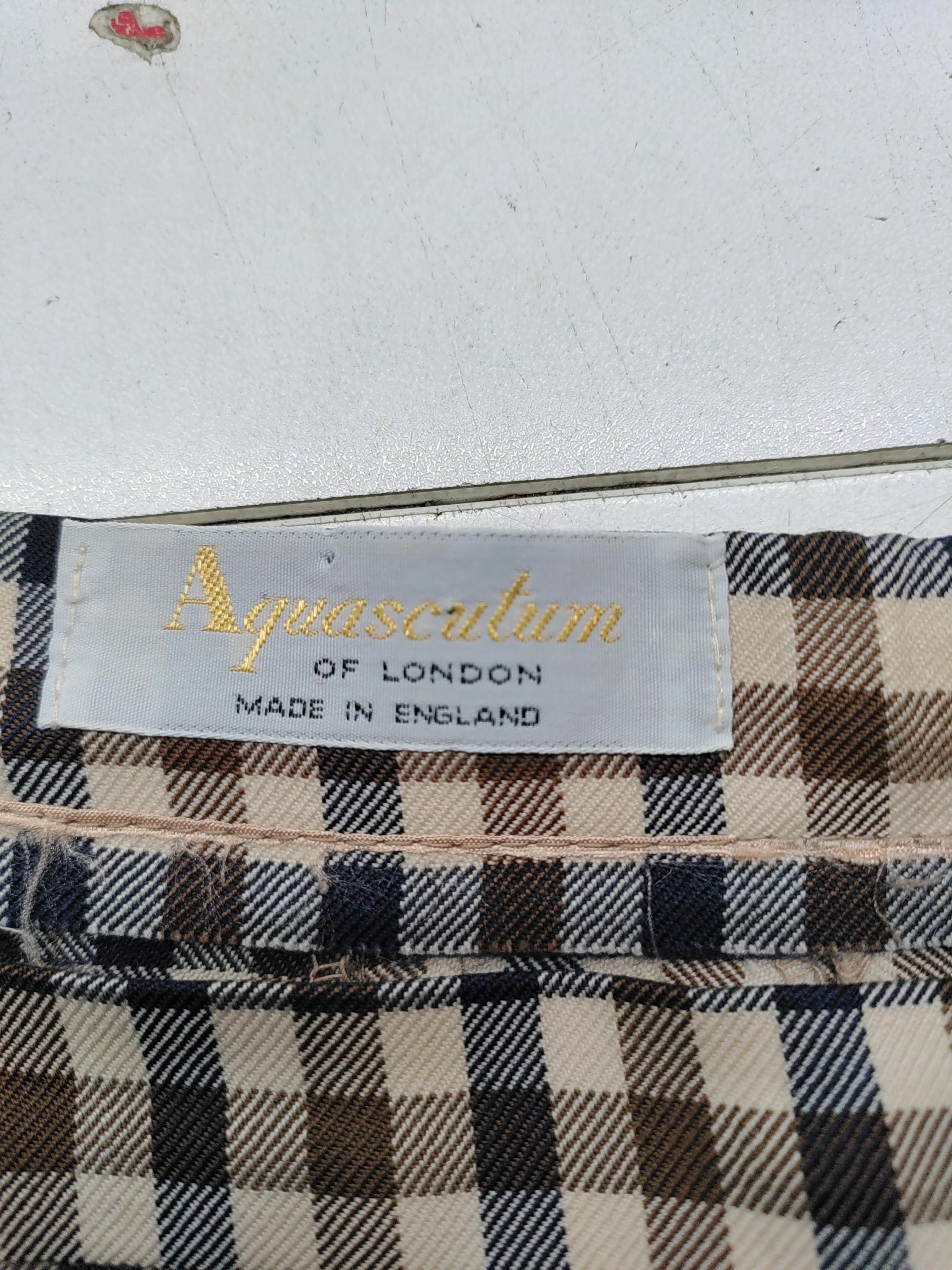 Aquascutum Women's Midi Skirt M Multi Checkered 100% Other Midi Pleated - Image 5