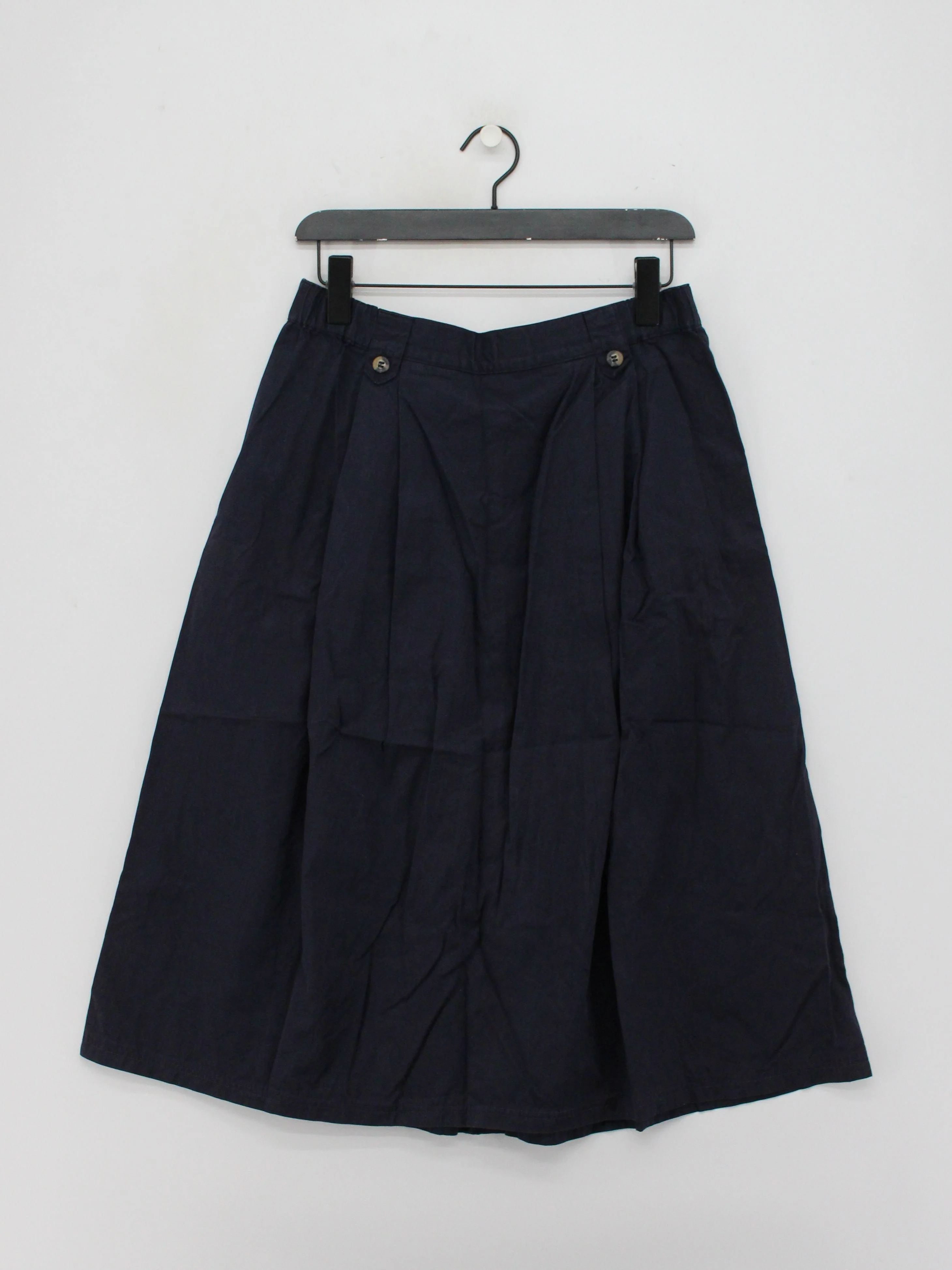 Aquascutum Women's Midi Skirt UK 16 Blue 100% Cotton Midi A-Line - Image 2