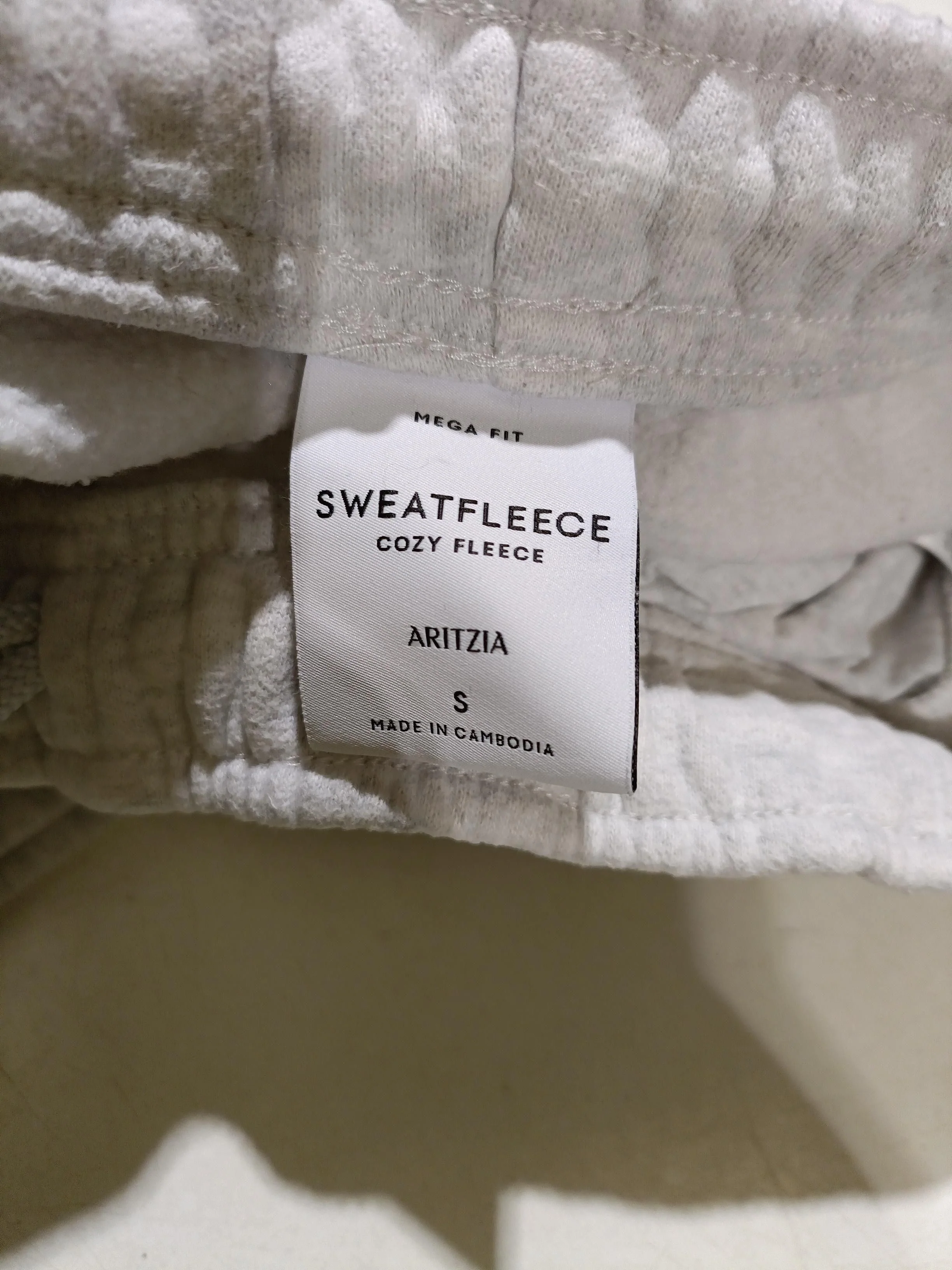 Aritzia Men's Sports Bottoms S Grey Cotton with Polyester Sweatpants - Image 5