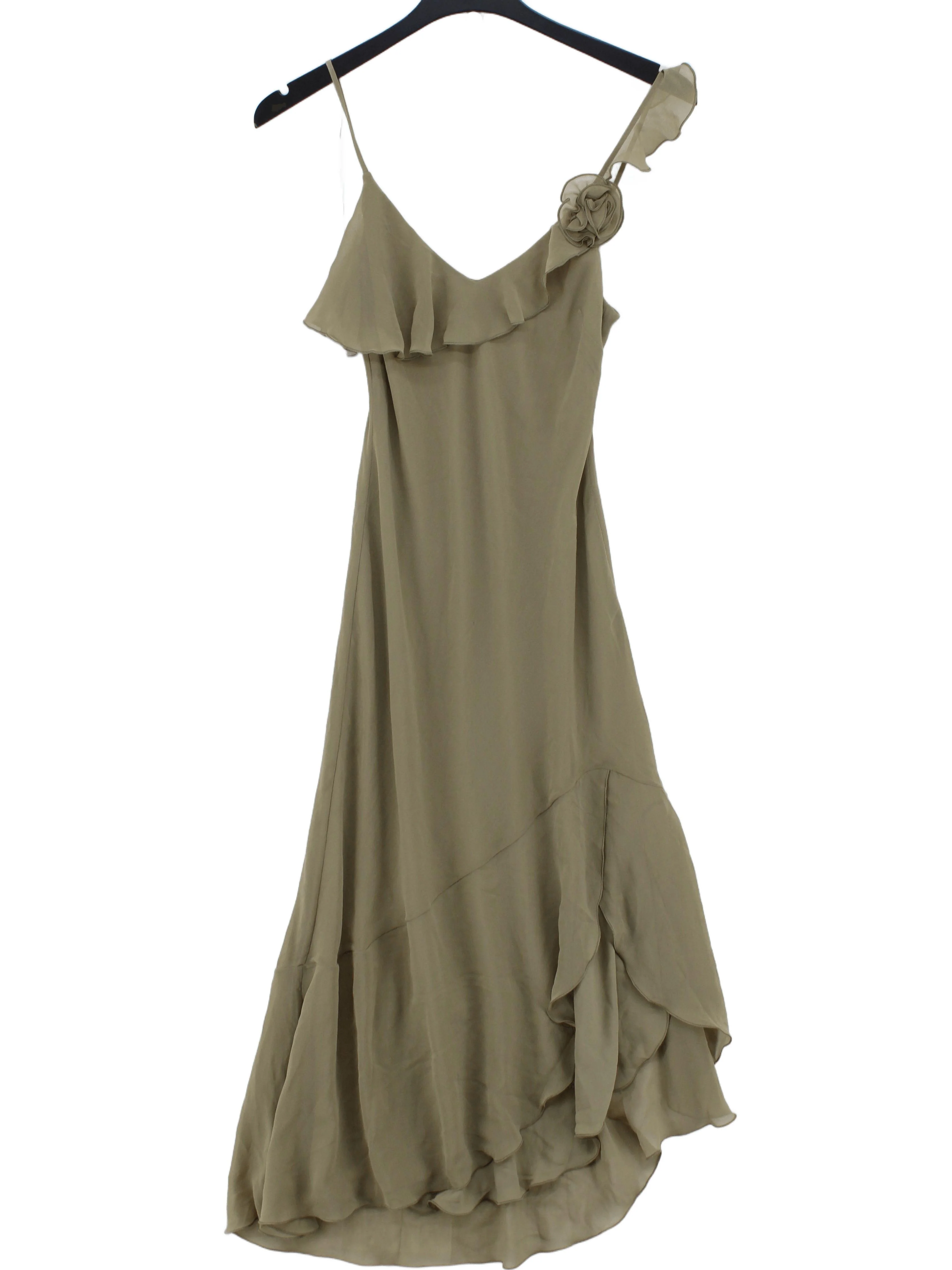 Aritzia Slip Midi Dress XS in Green