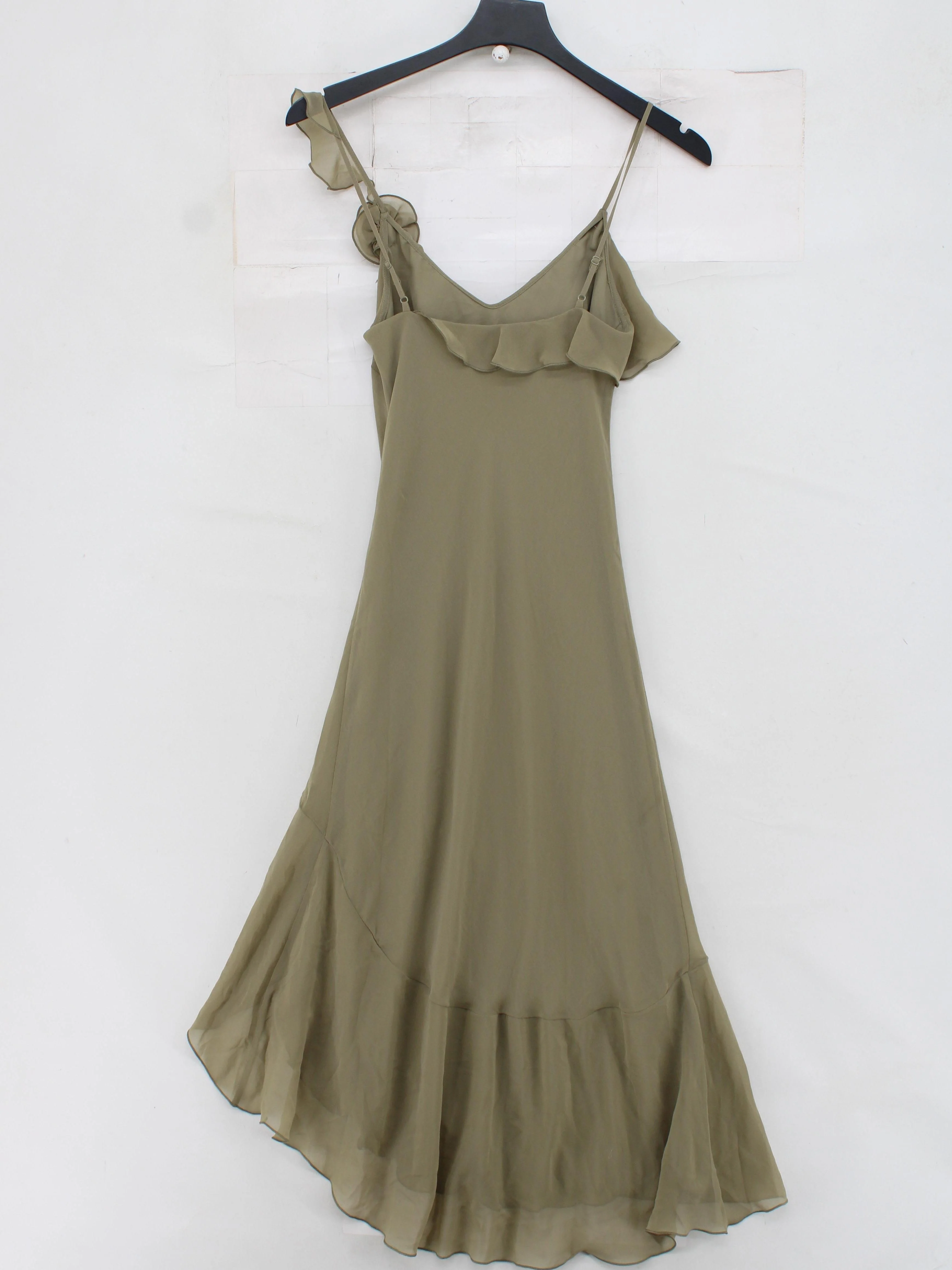 Aritzia Slip Midi Dress XS in Green - Image 2