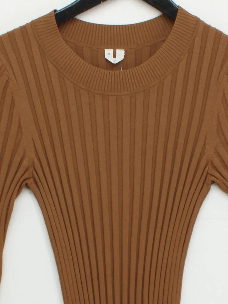 Arket Bodycon Midi Dress XS in Brown - Image 3