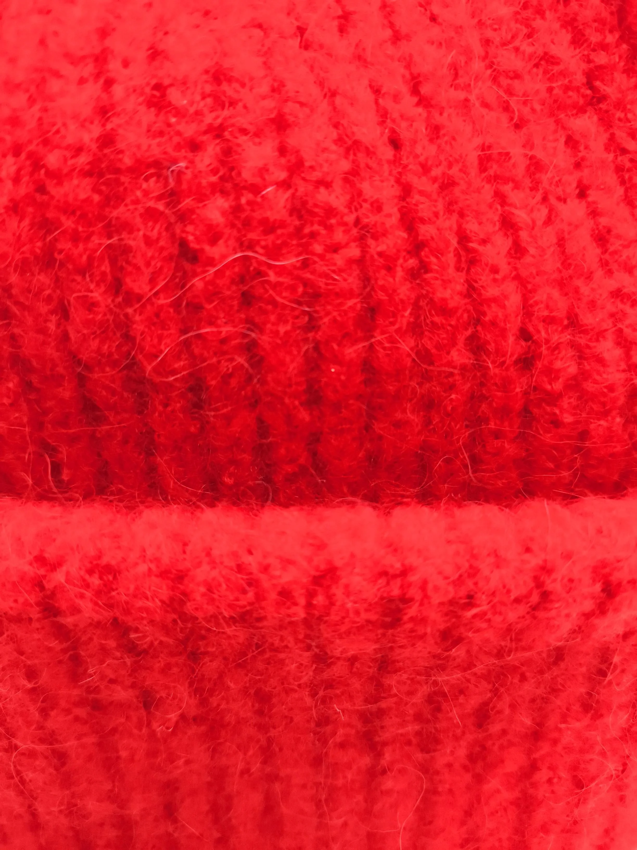 Arket Men's Hat M Red Wool with Polyester, Elastane, Angora Beanie - Image 3