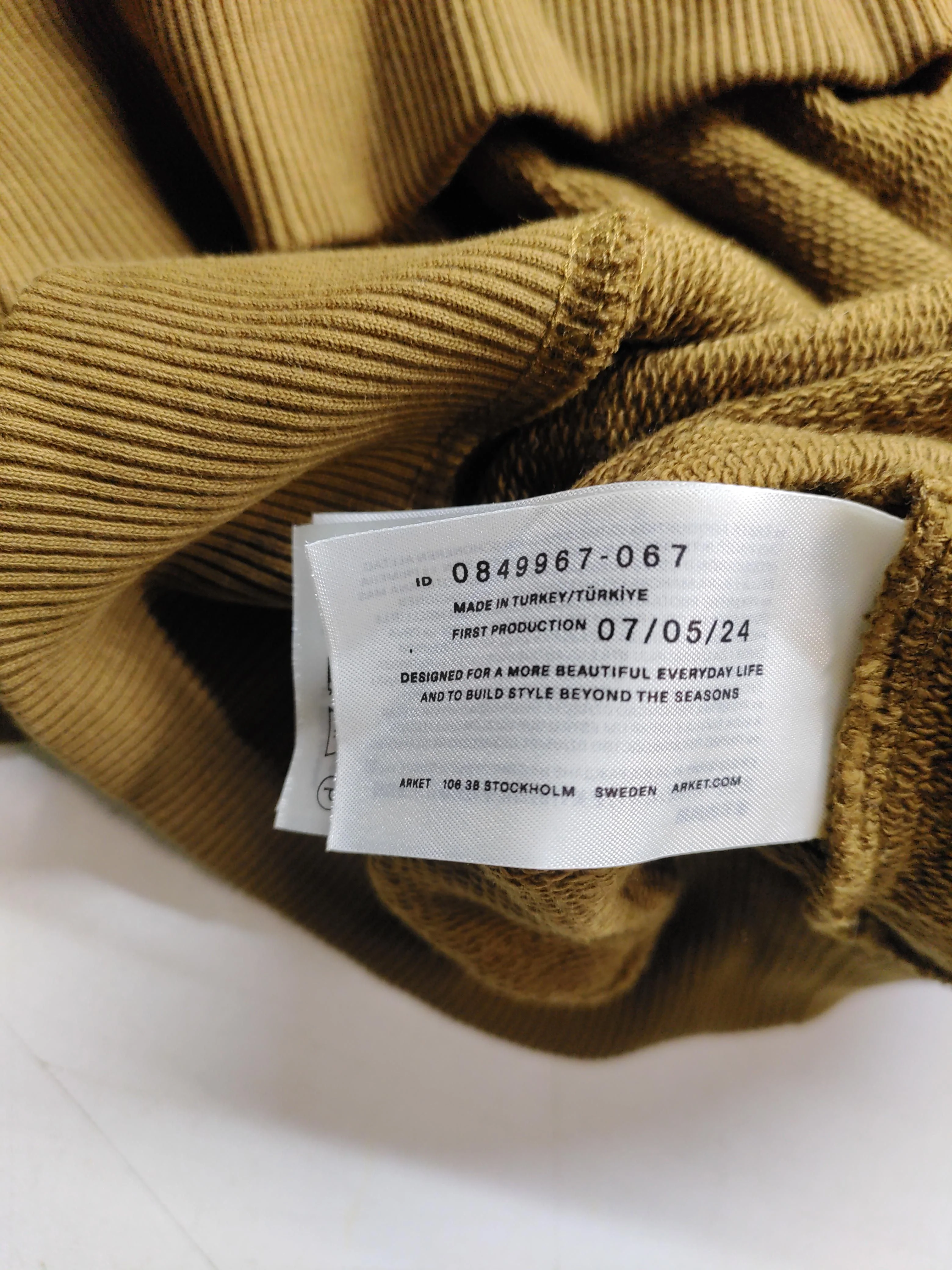 Arket Men's Hoodie M Brown 100% Cotton Pullover - Image 5