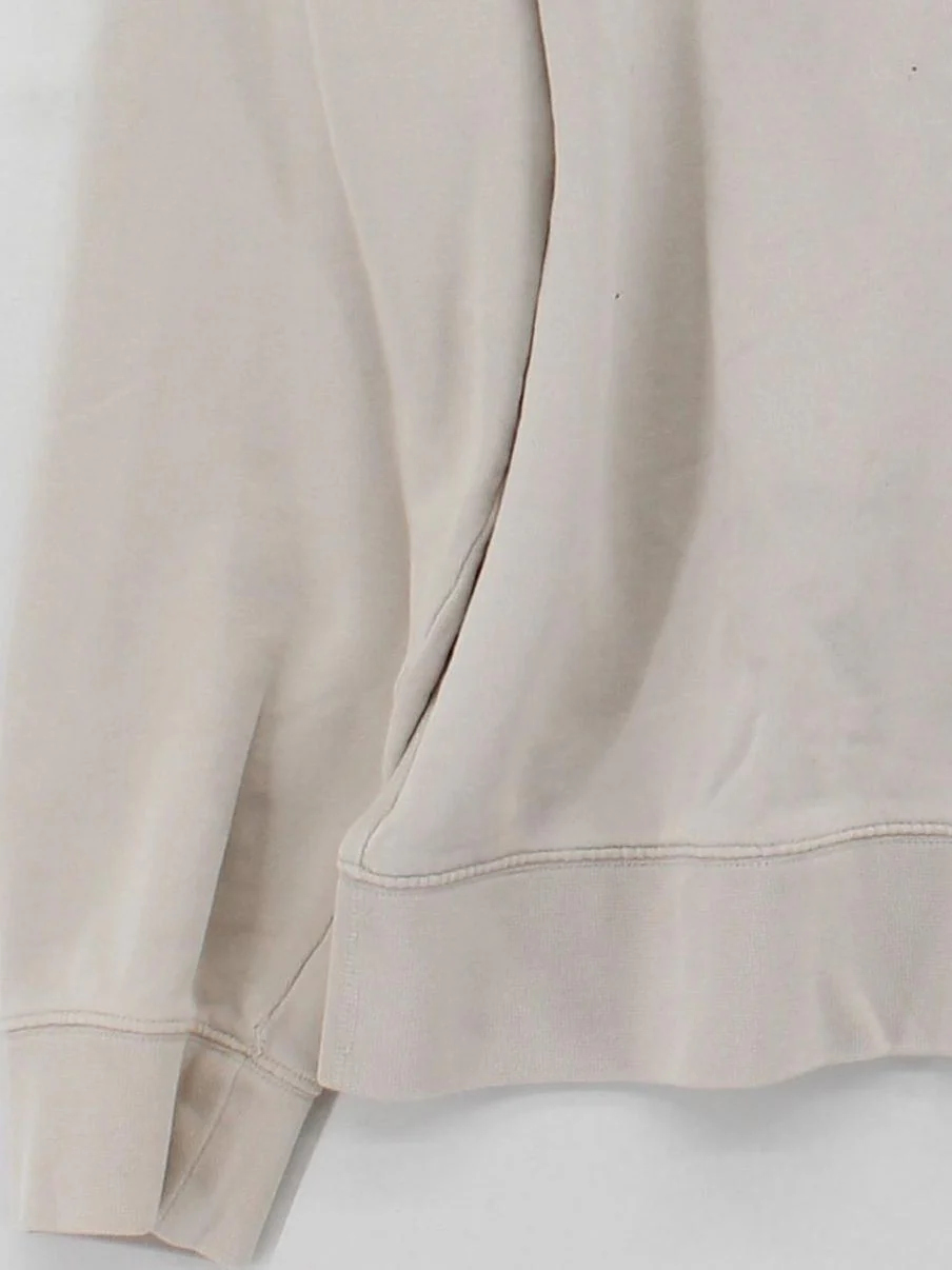 Arket Men's Hoodie M Cream 100% Cotton Pullover - Image 4