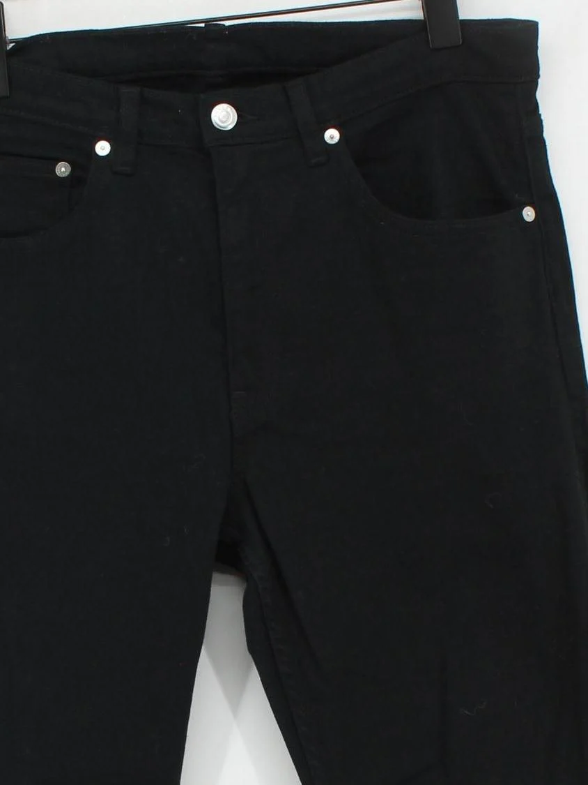 Arket Men's Jeans S Black Cotton with Elastane Straight - Image 3
