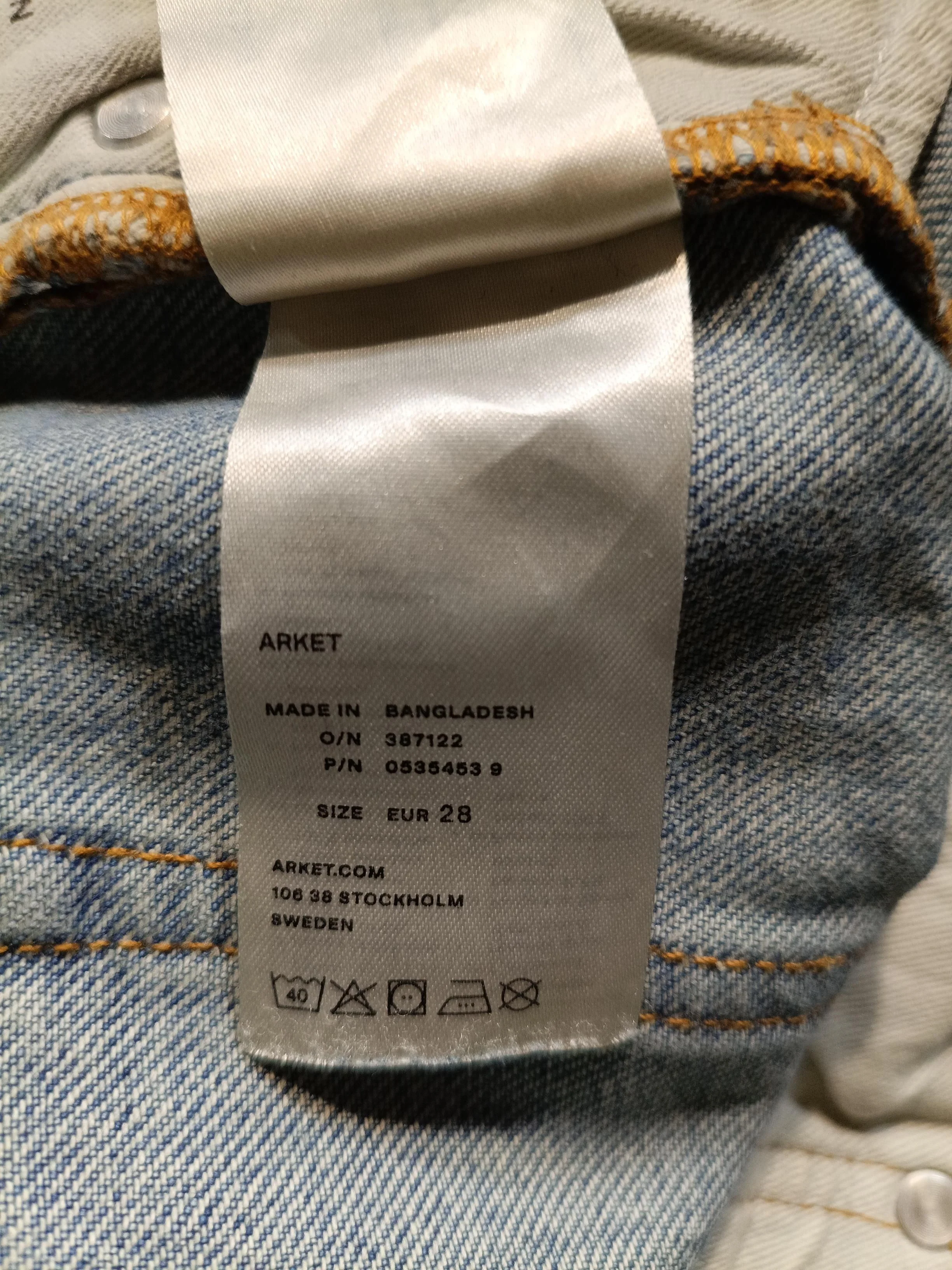 Arket Men's Jeans S Blue 100% Cotton Straight - Image 6