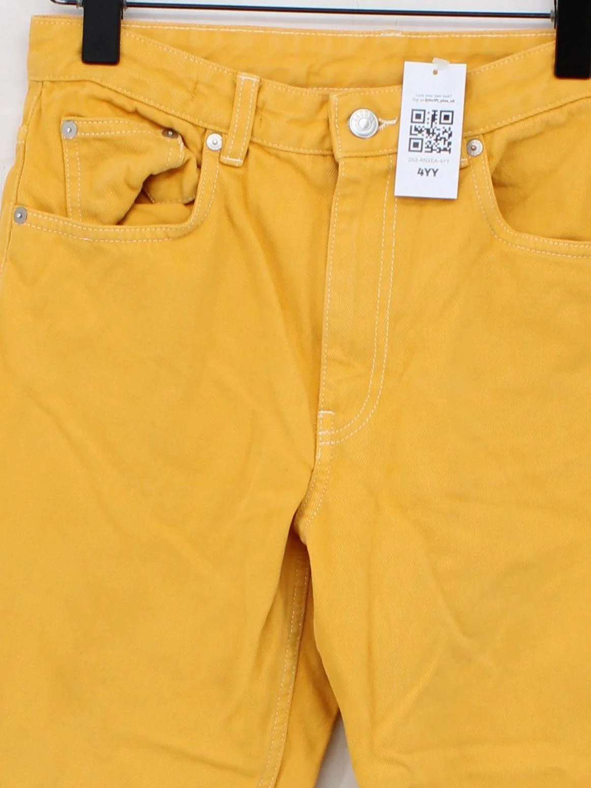 Arket Men's Jeans S Yellow 100% Cotton Straight - Image 3