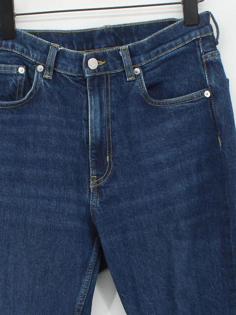 Arket Men's Jeans W 28 in Blue Cotton with Elastane Straight - Image 3