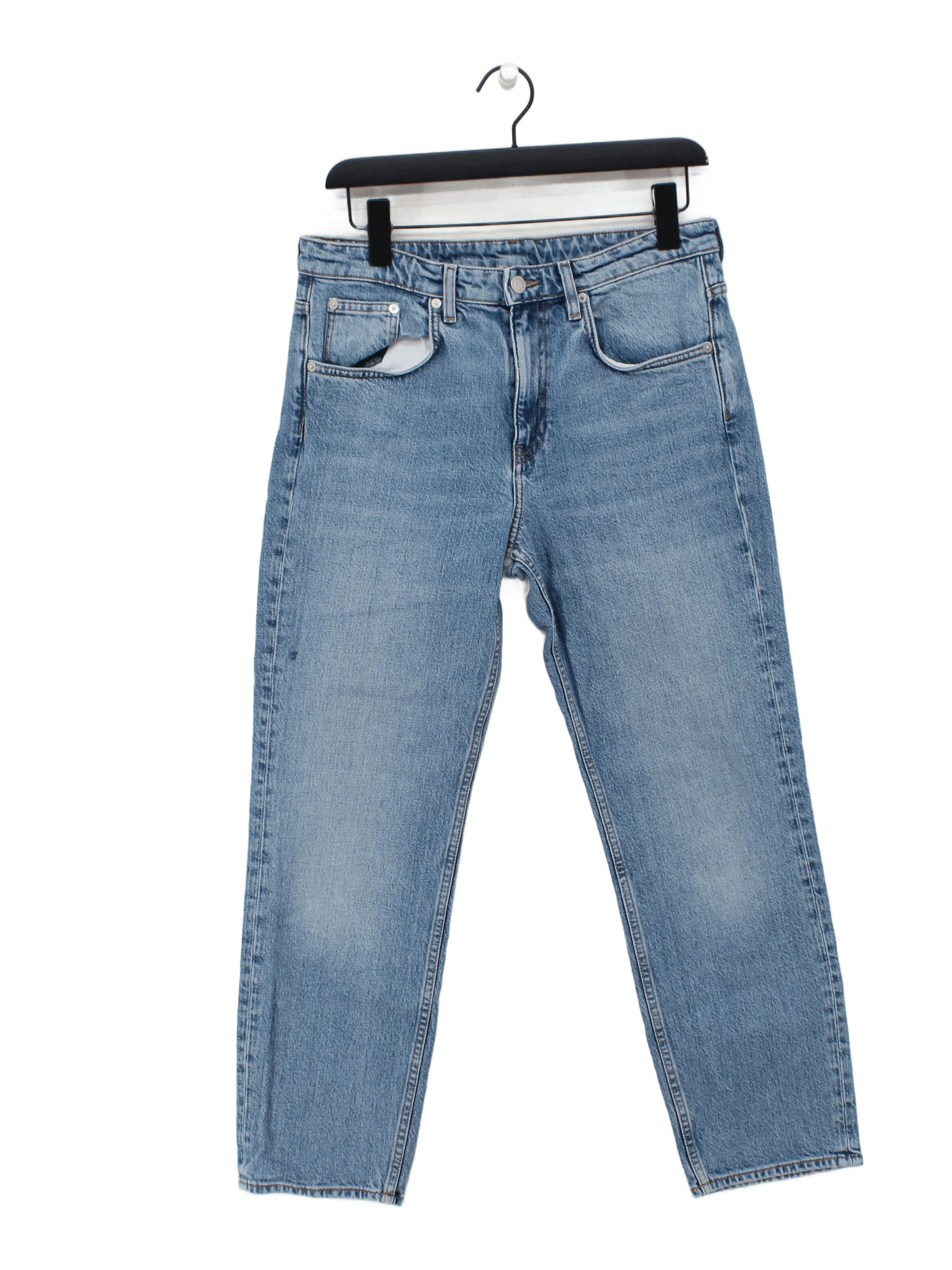 Arket Men's Jeans W 30 in Blue Cotton with Elastane Straight