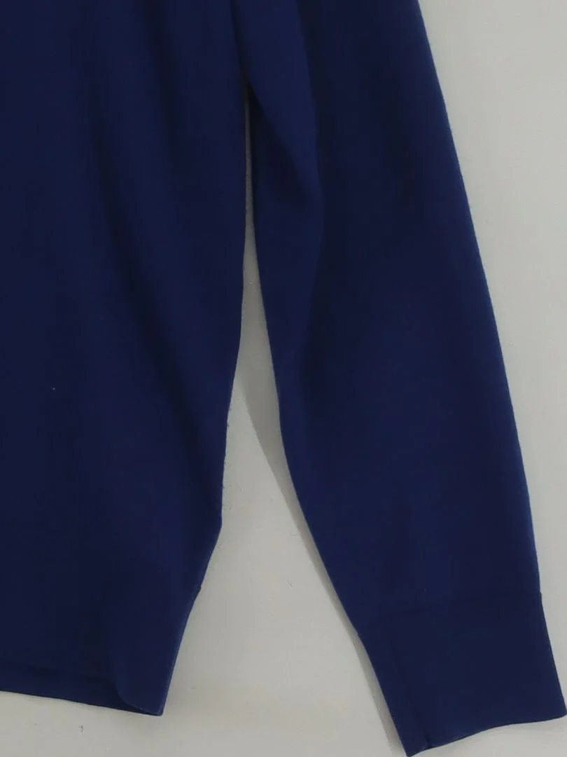 Arket Men's Jumper S Blue 100% Wool Crew Neck Pullover - Image 4