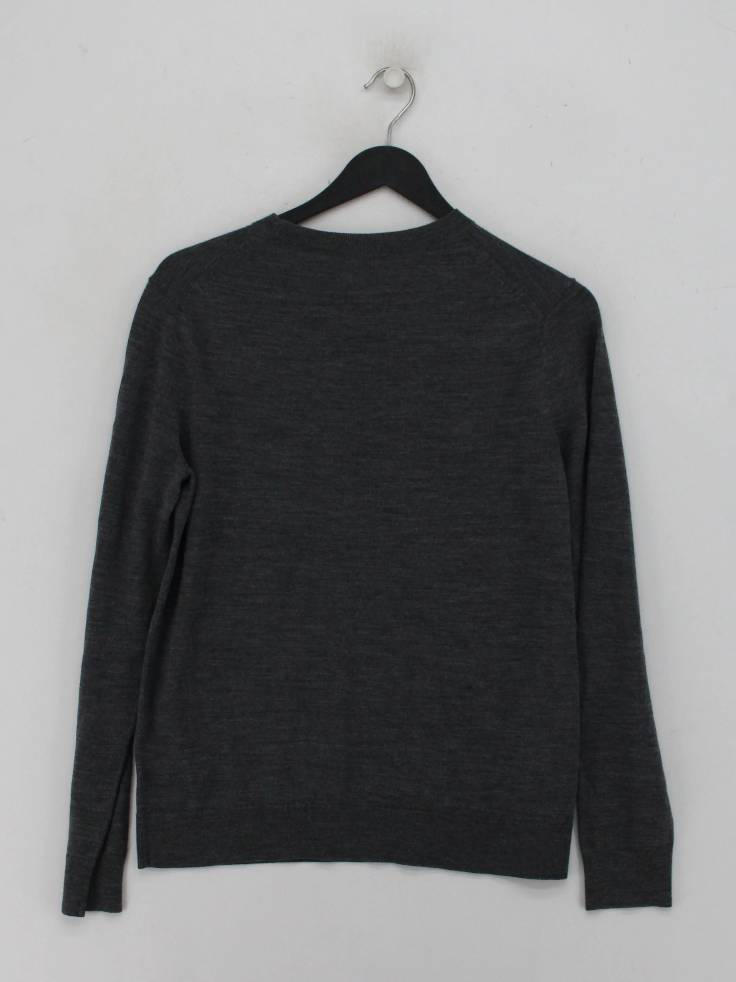 Arket Men's Jumper S Grey 100% Wool Round Neck Pullover - Image 2