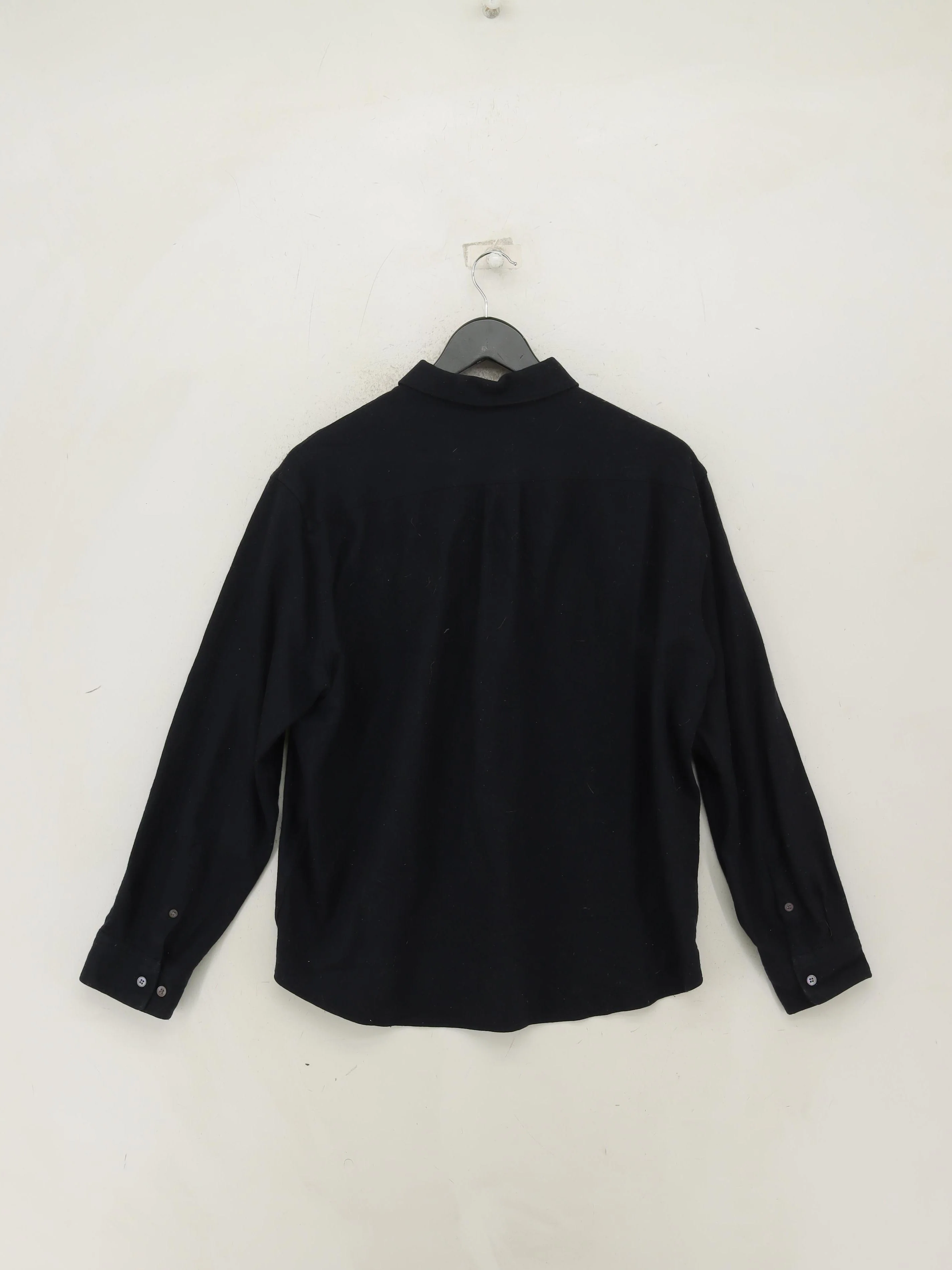 Arket Men's Shirt L Black Wool with Polyamide, Viscose Basic - Image 2