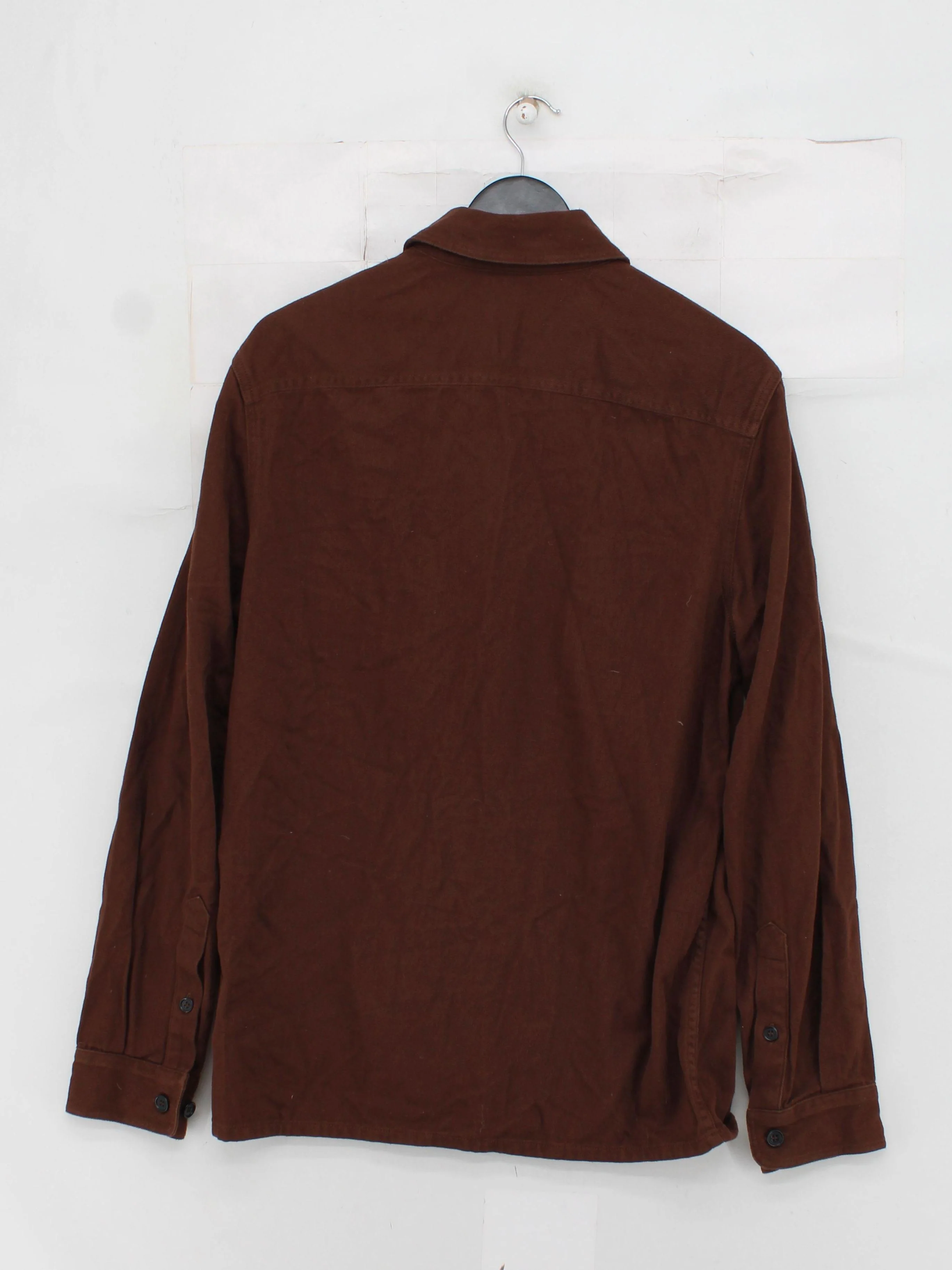 Arket Men's Shirt L Brown 100% Other Basic - Image 2