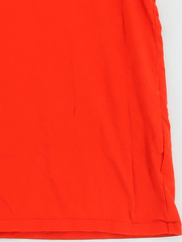 Arket Men's T-Shirt L Red 100% Cotton Sleeveless Round Neck Basic - Image 4